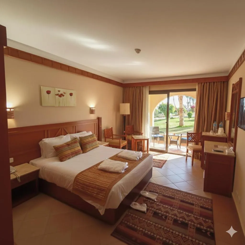 Bed in Regency Plaza Aqua Park and Spa Resort