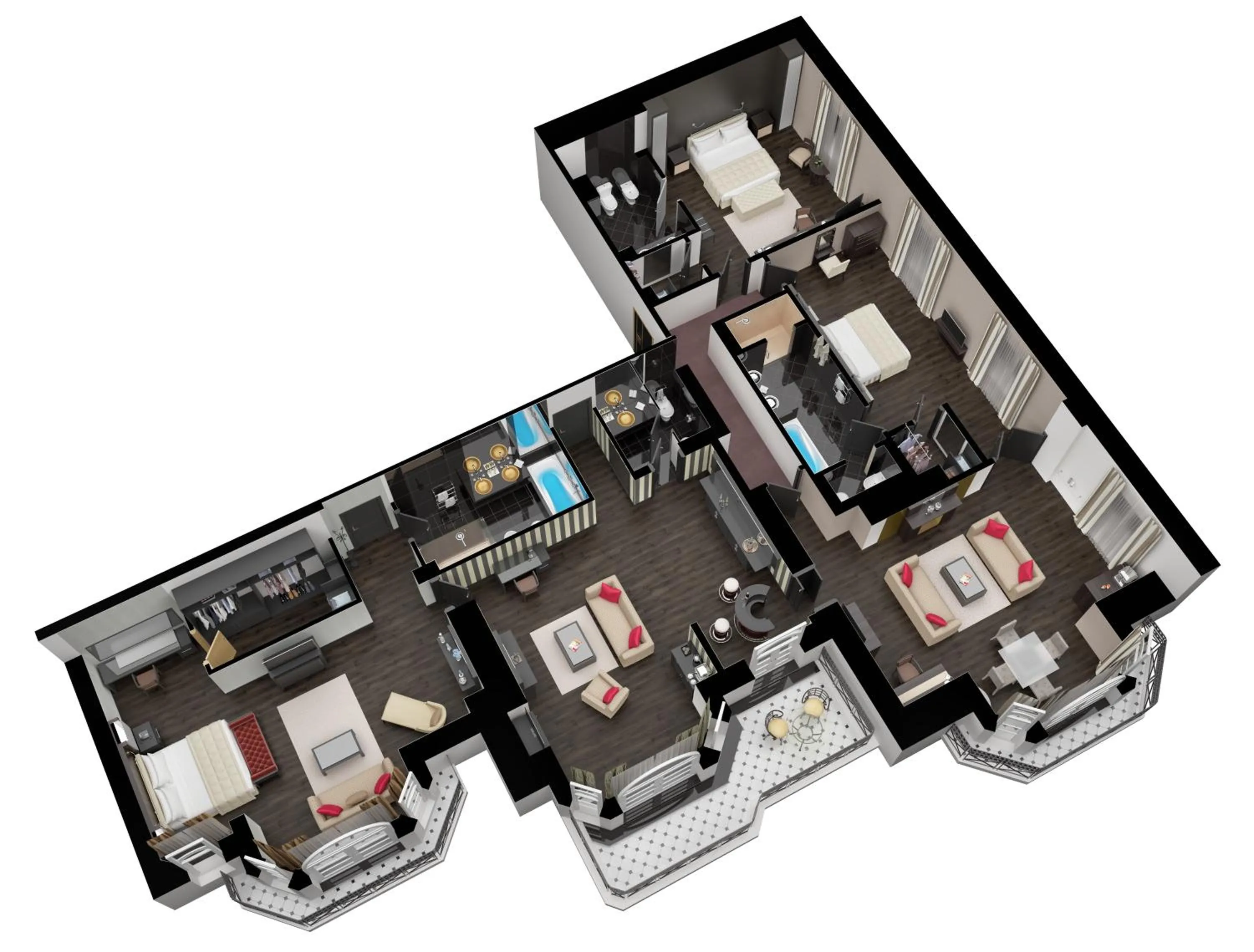 Floor plan in 60 Hyde Park Gate Hotel