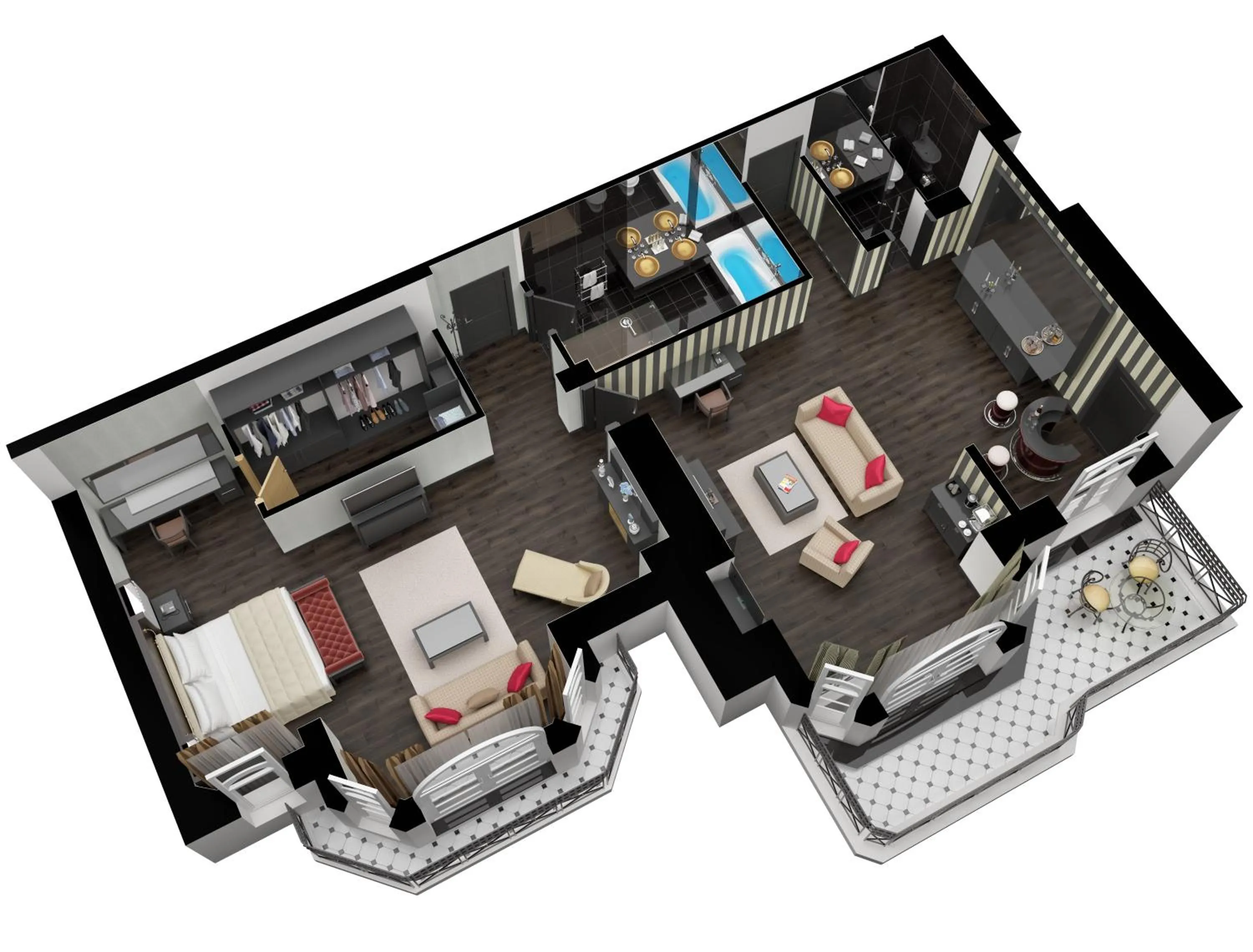 Floor plan in 60 Hyde Park Gate Hotel