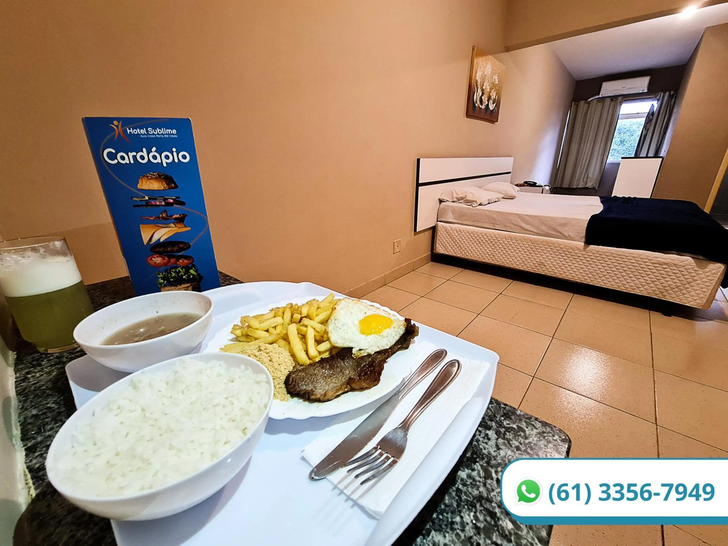 Food and drinks, Bed in Hotel Sublime - Pistão Sul - Próximo a Universidade Católica de Brasília