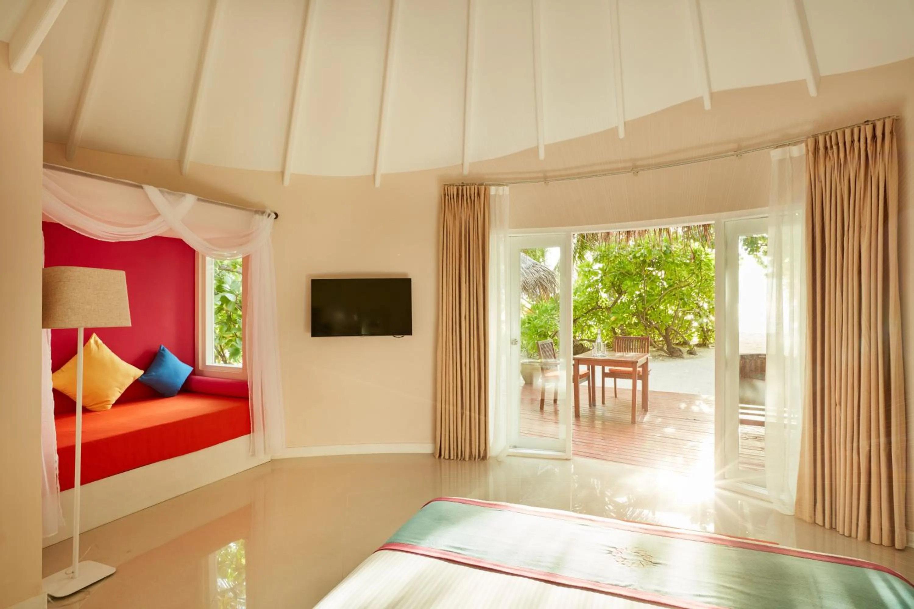 View (from property/room), Bed in Sun Siyam Vilu Reef with Free Transfer
