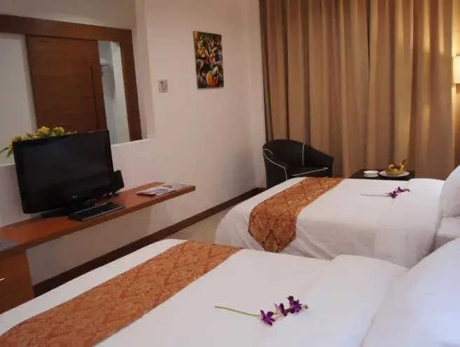 Bed in Gloria Swiss Hotel & Apartment Sandakan Bed in Gloria Swiss Hotel & Apartment Sandakan