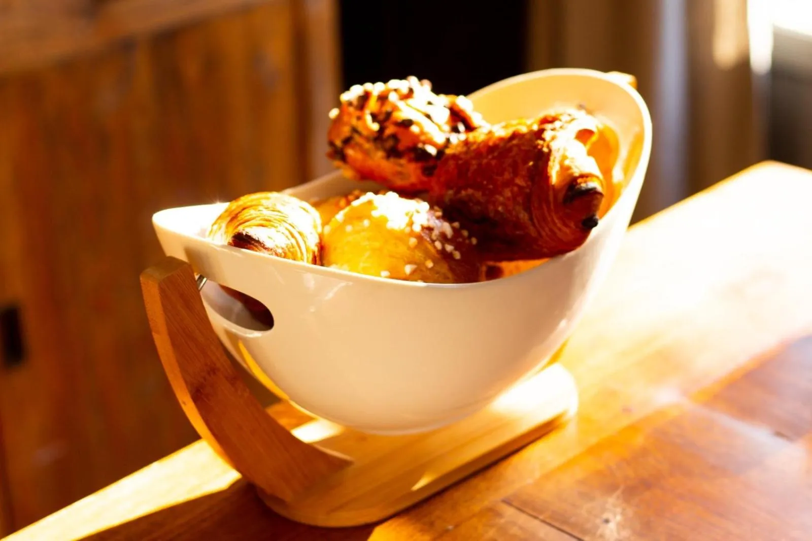 Continental breakfast in Les jardins de Beaumont