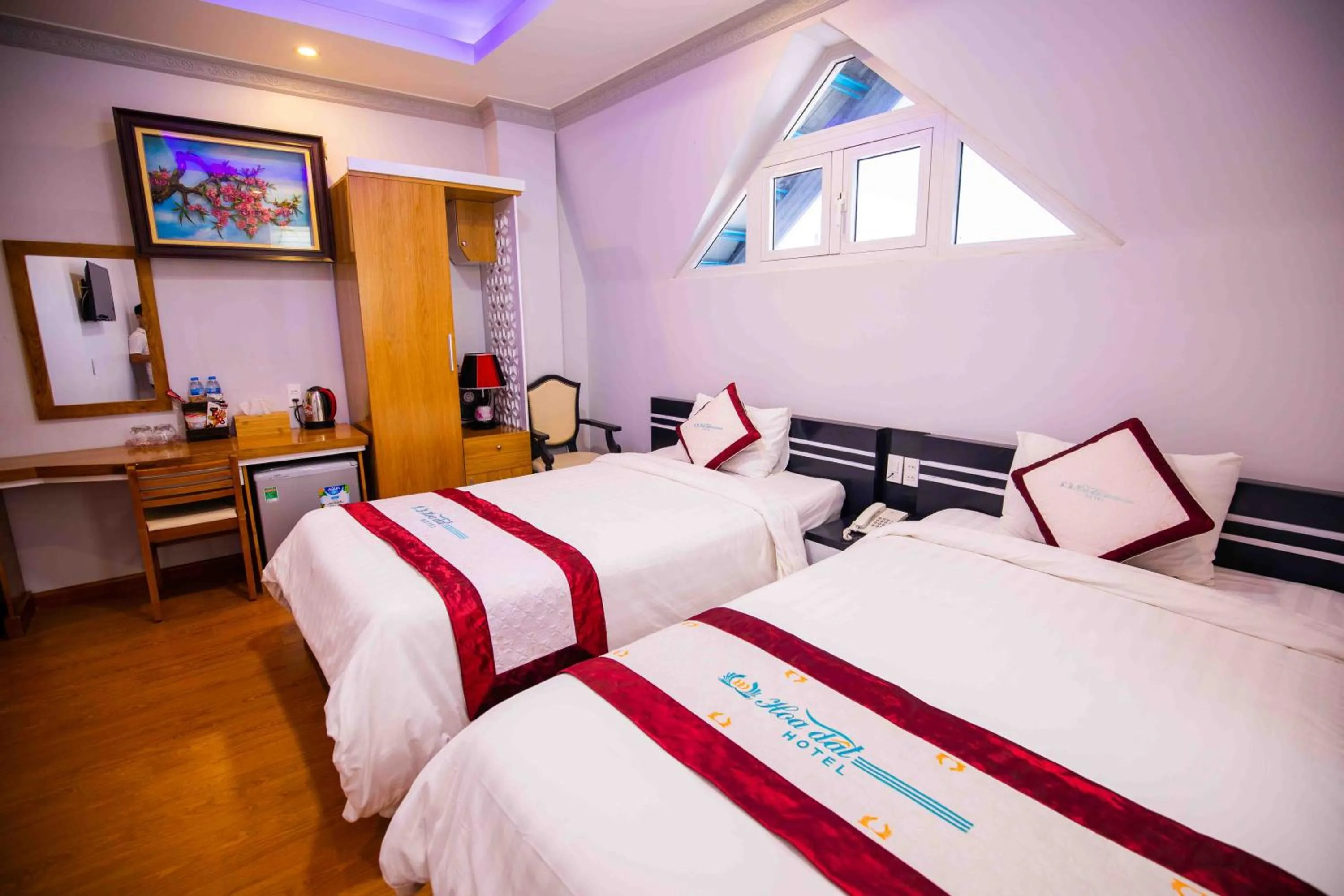 Bed in Hoa Dat Da Lat Hotel