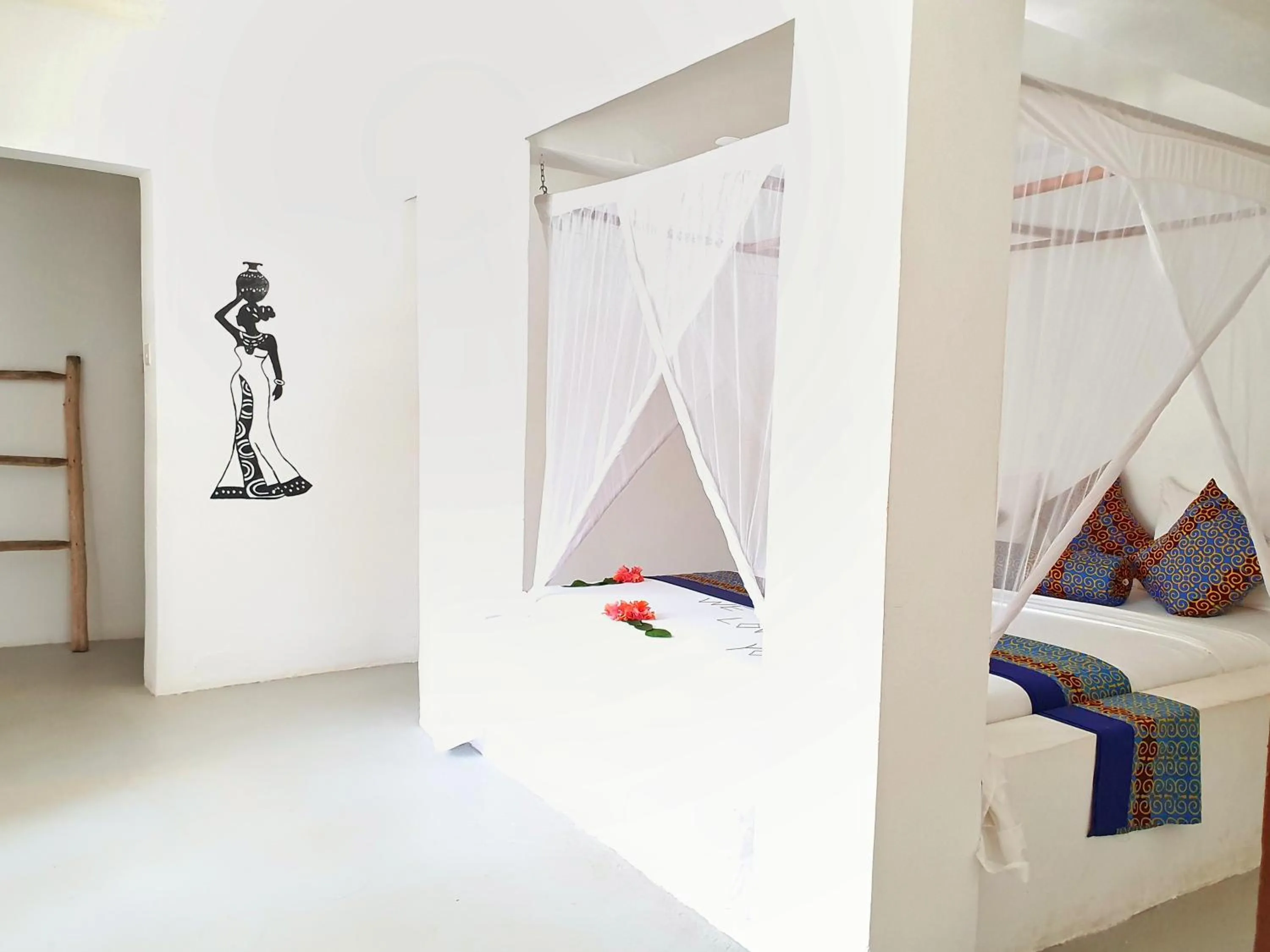 Bed in Blue Palm Zanzibar