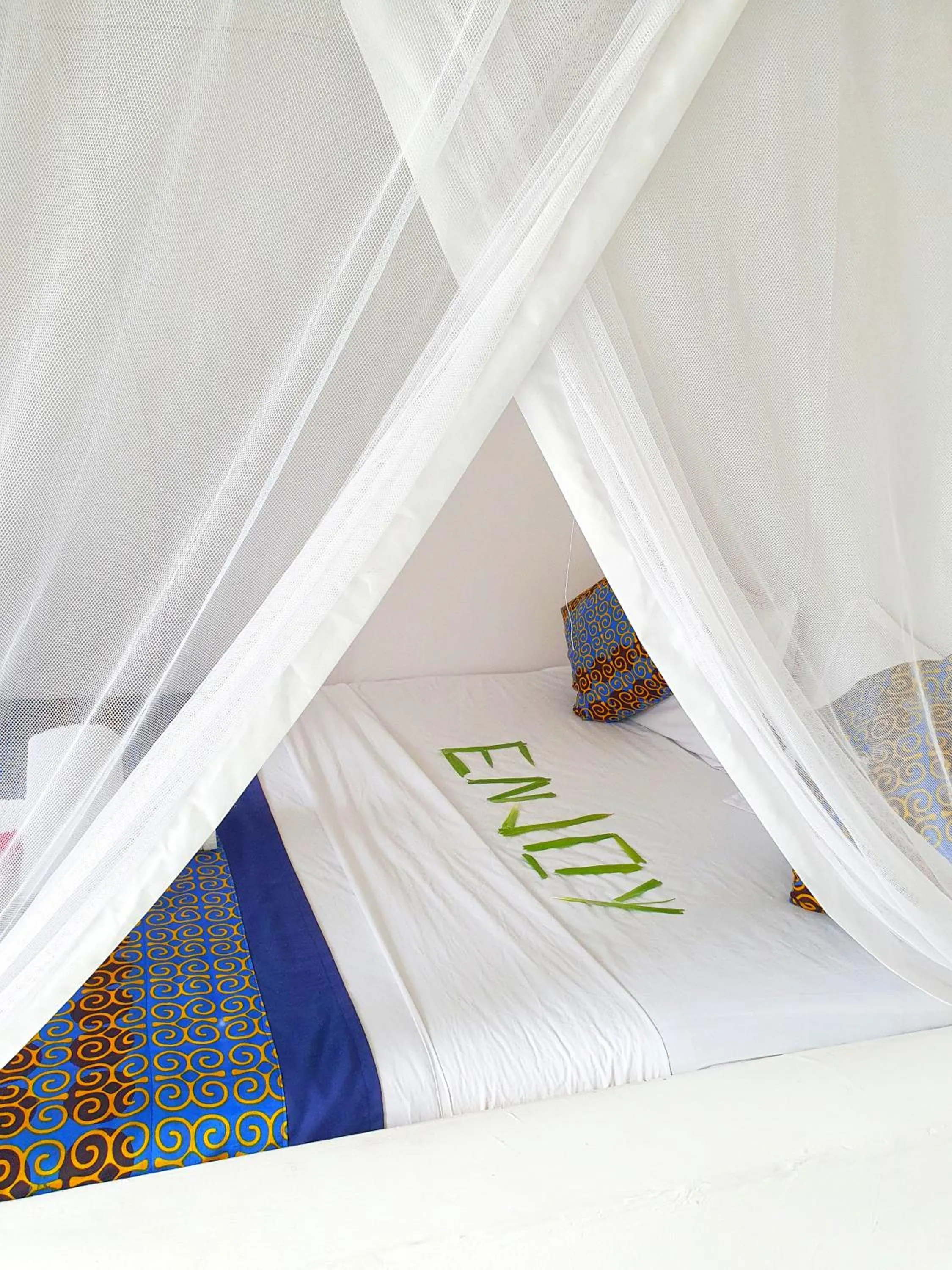 Bed in Blue Palm Zanzibar