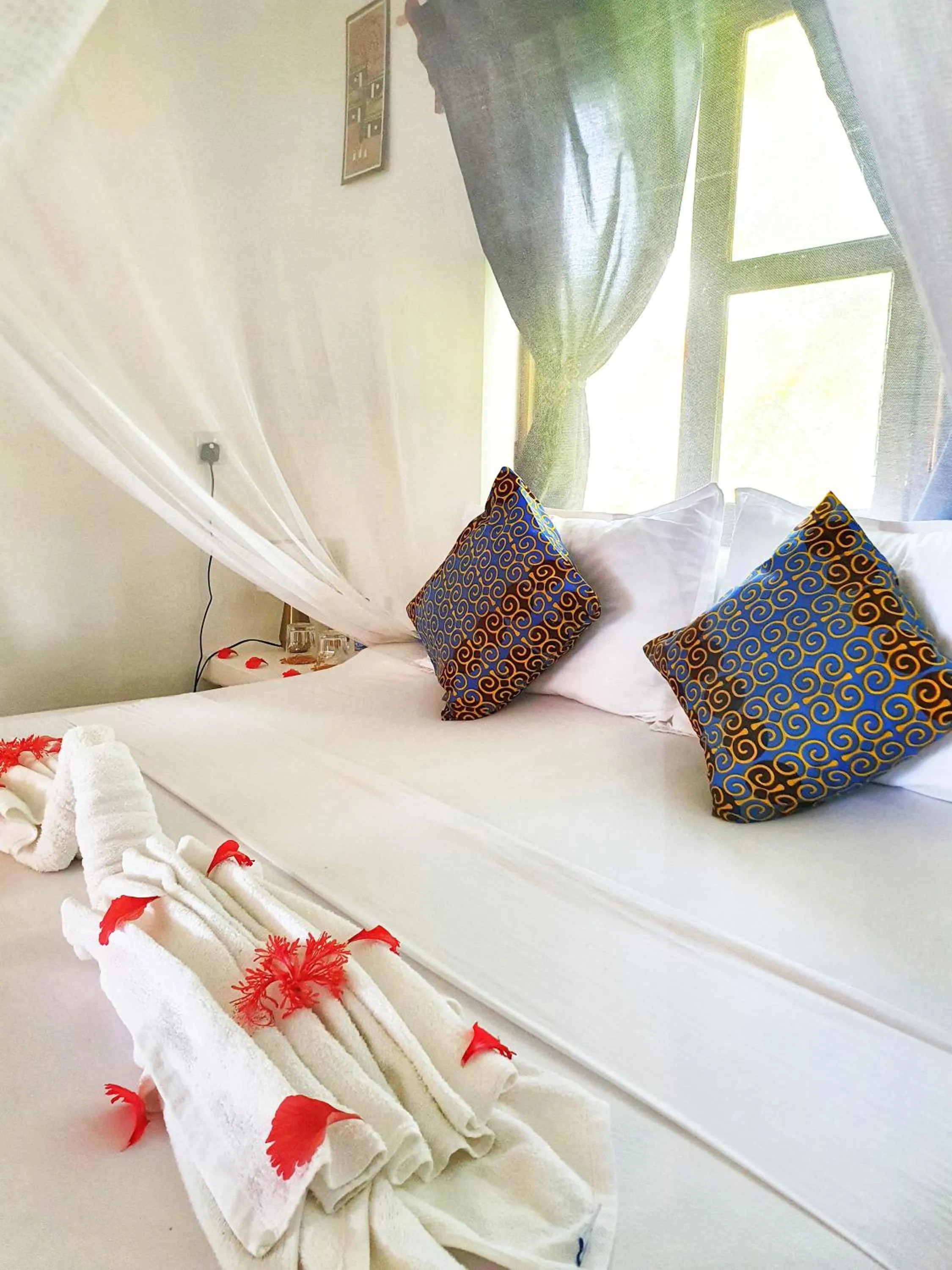 Bed in Blue Palm Zanzibar