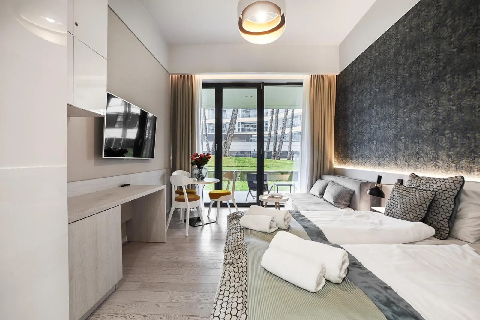 Bed in Dune Beach Resort