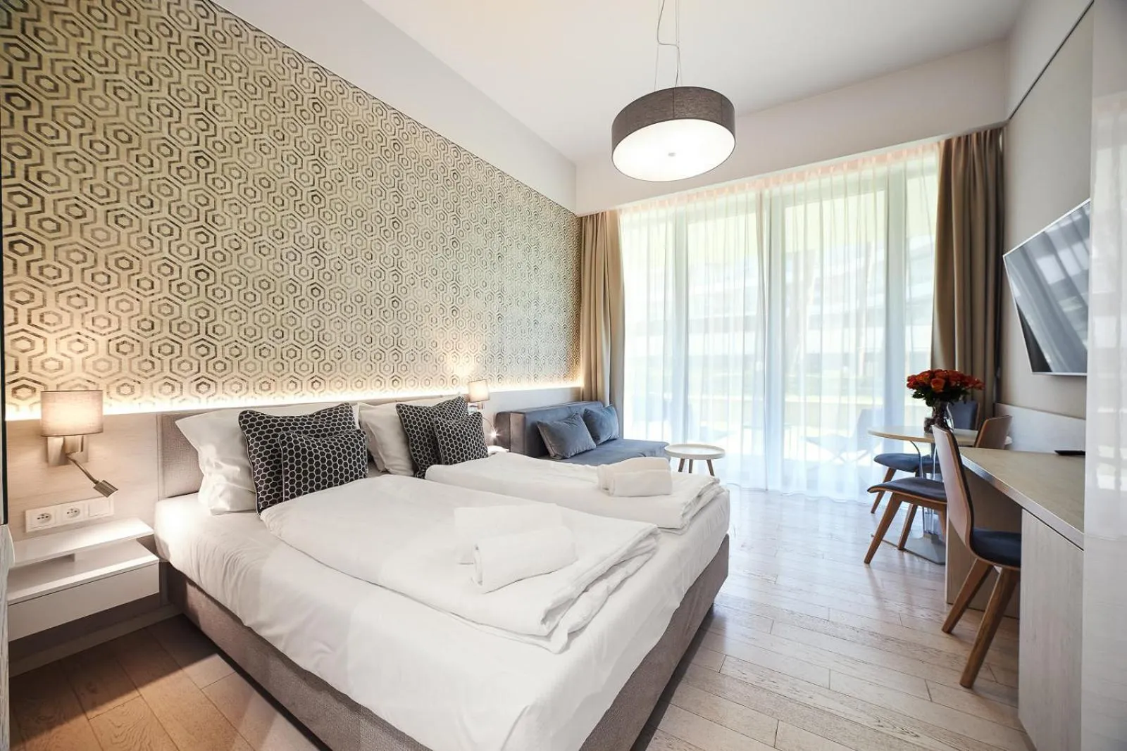 Bed in Dune Beach Resort