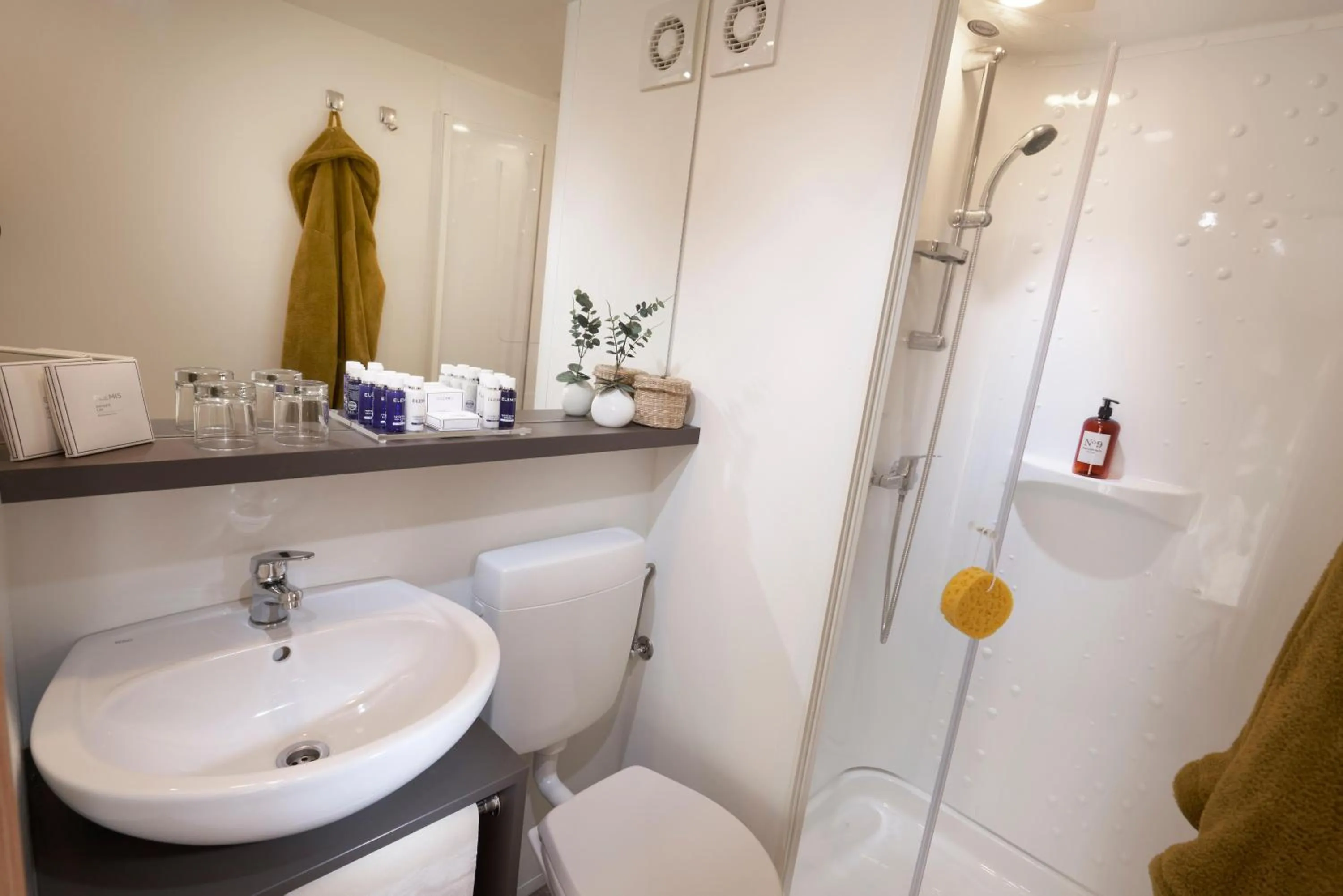 Shower in Arena One 99 Glamping