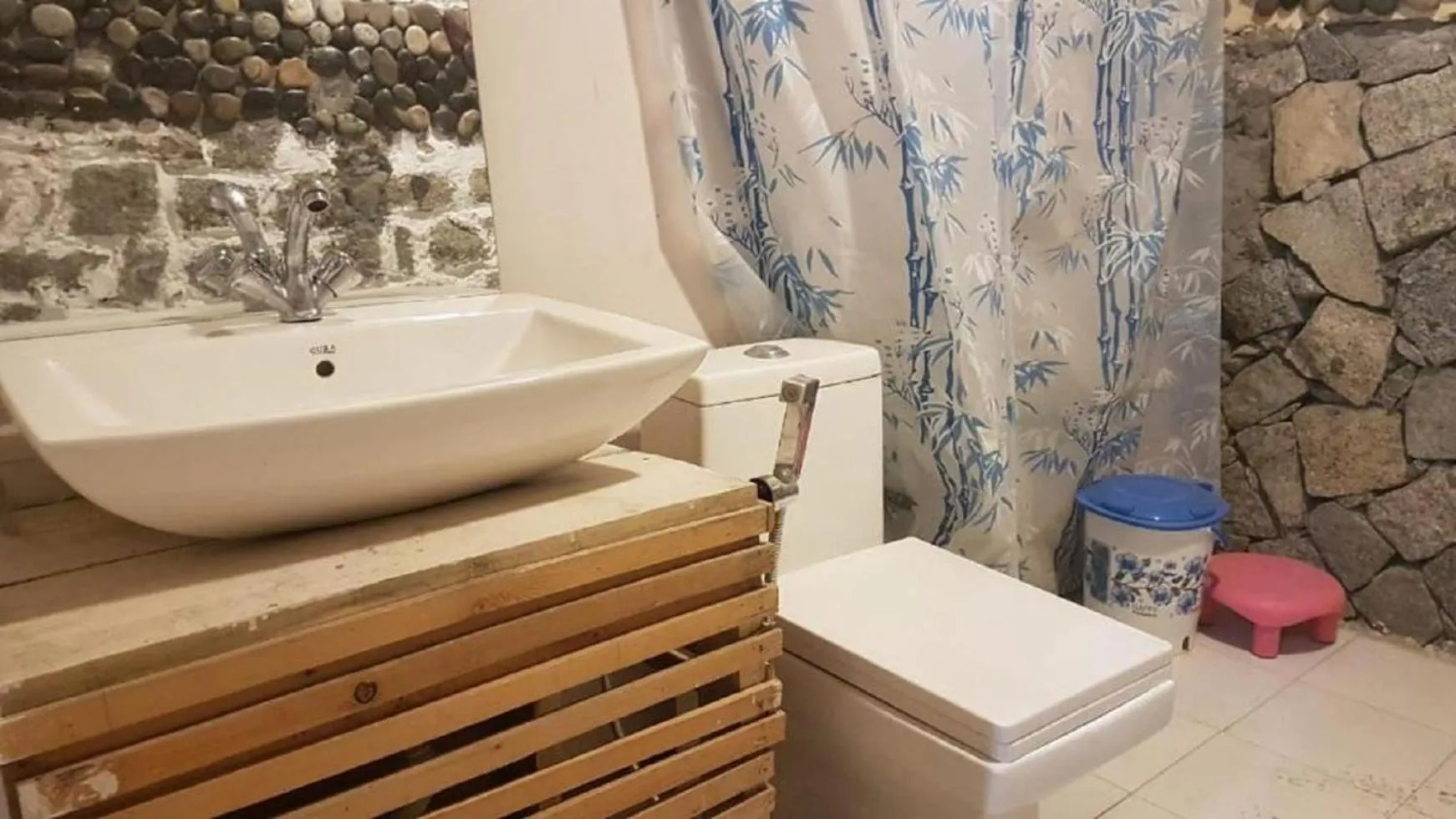 Toilet in Wooden Nest Cottage Hunder, Nubra Valley