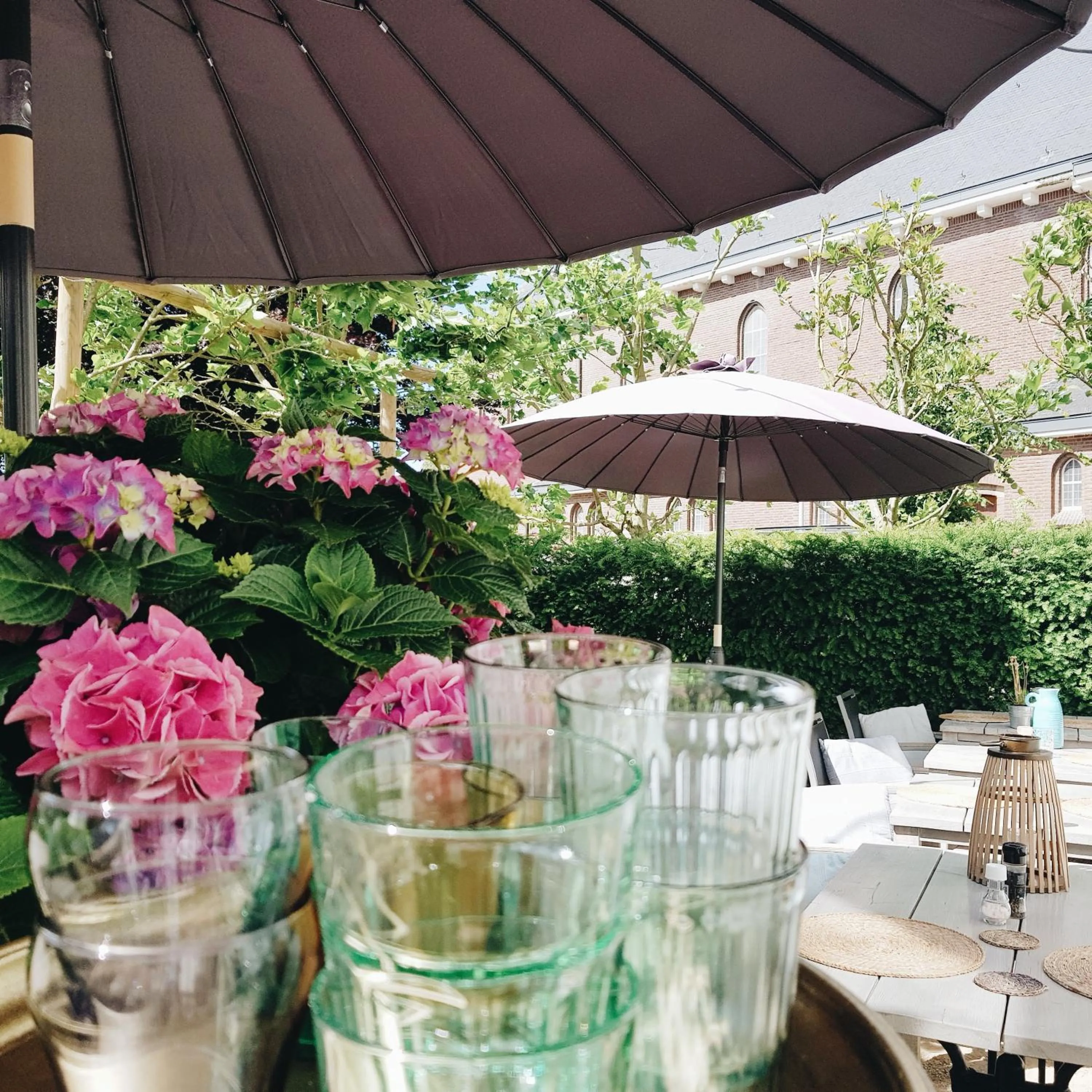 Patio in Hotel Au Nom De Dieu
