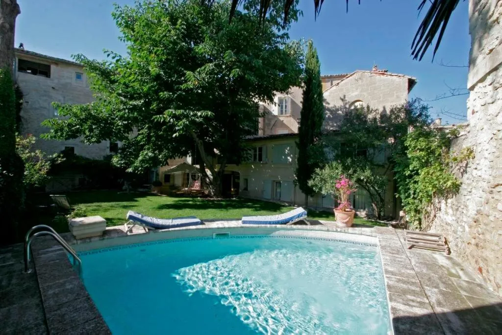 Pool view in Maison De La Bourgade