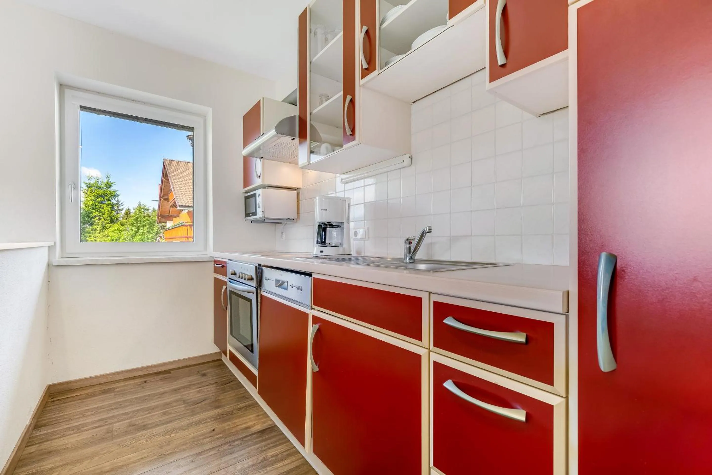 Kitchen or kitchenette in Aparthotel Sunrise