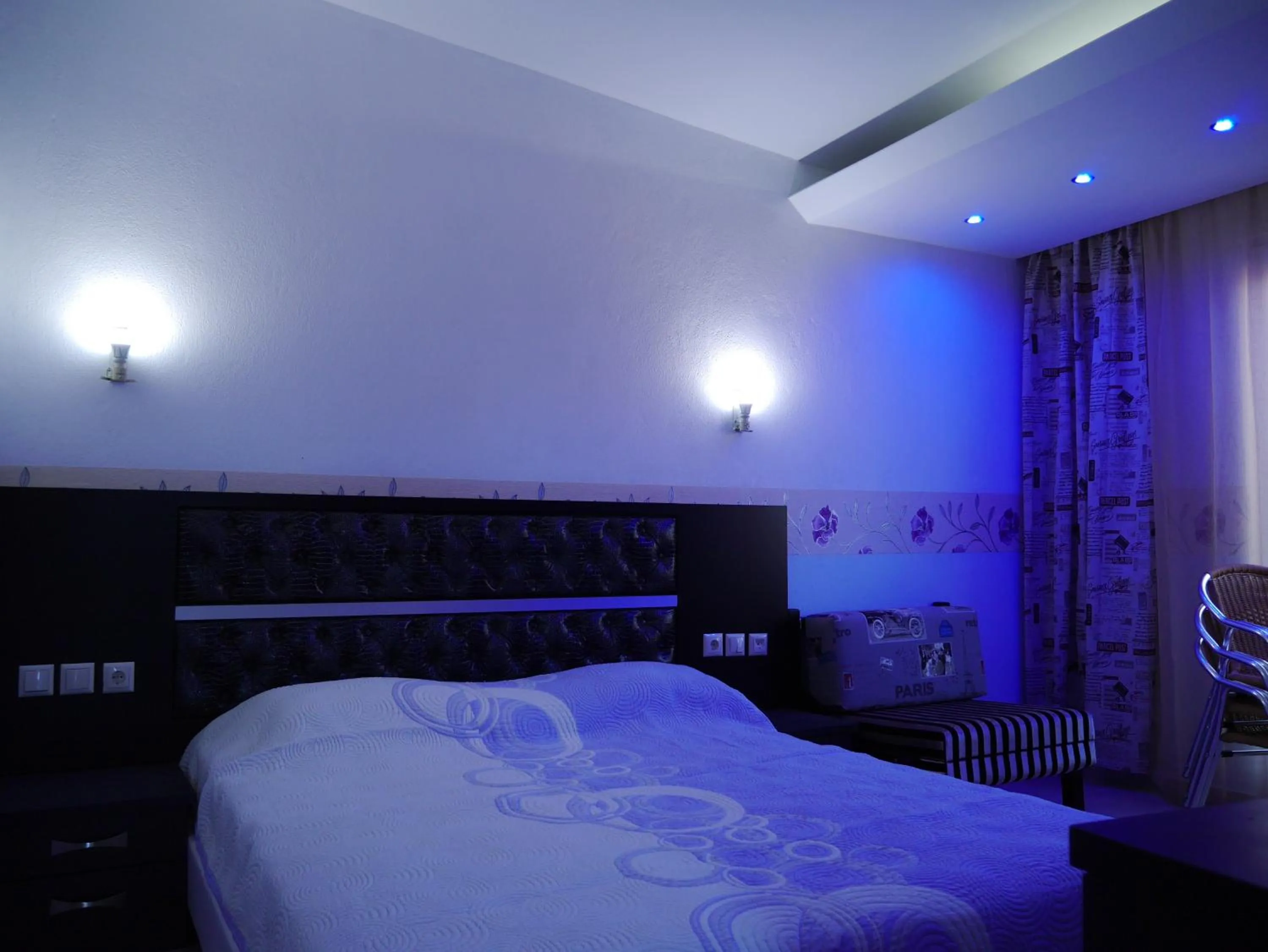 Balcony/Terrace, Bed in Blue Bay Beach Hotel