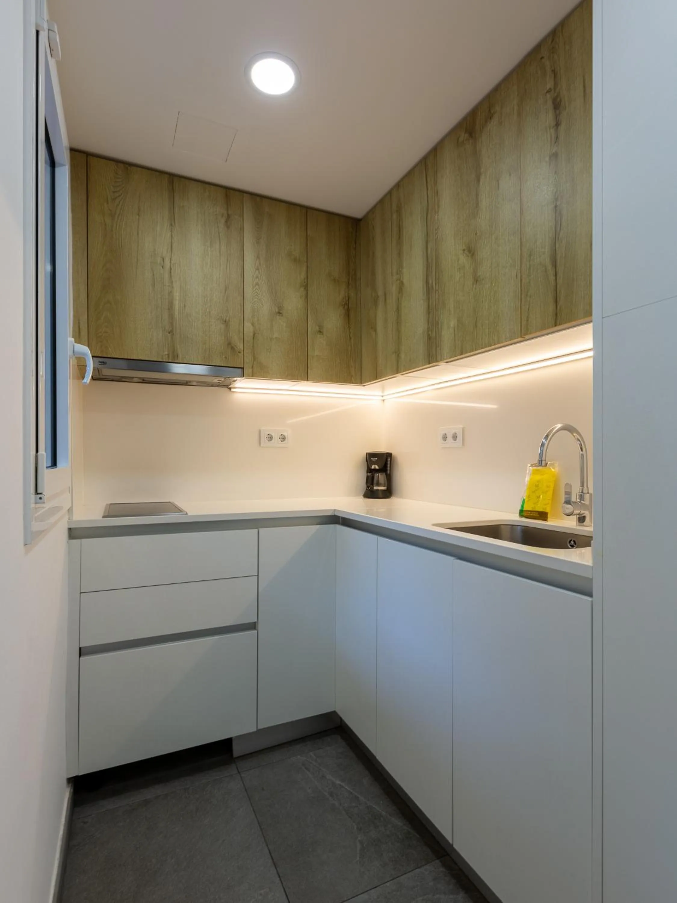 Kitchen or kitchenette in Apartamentos Sunway Apollo