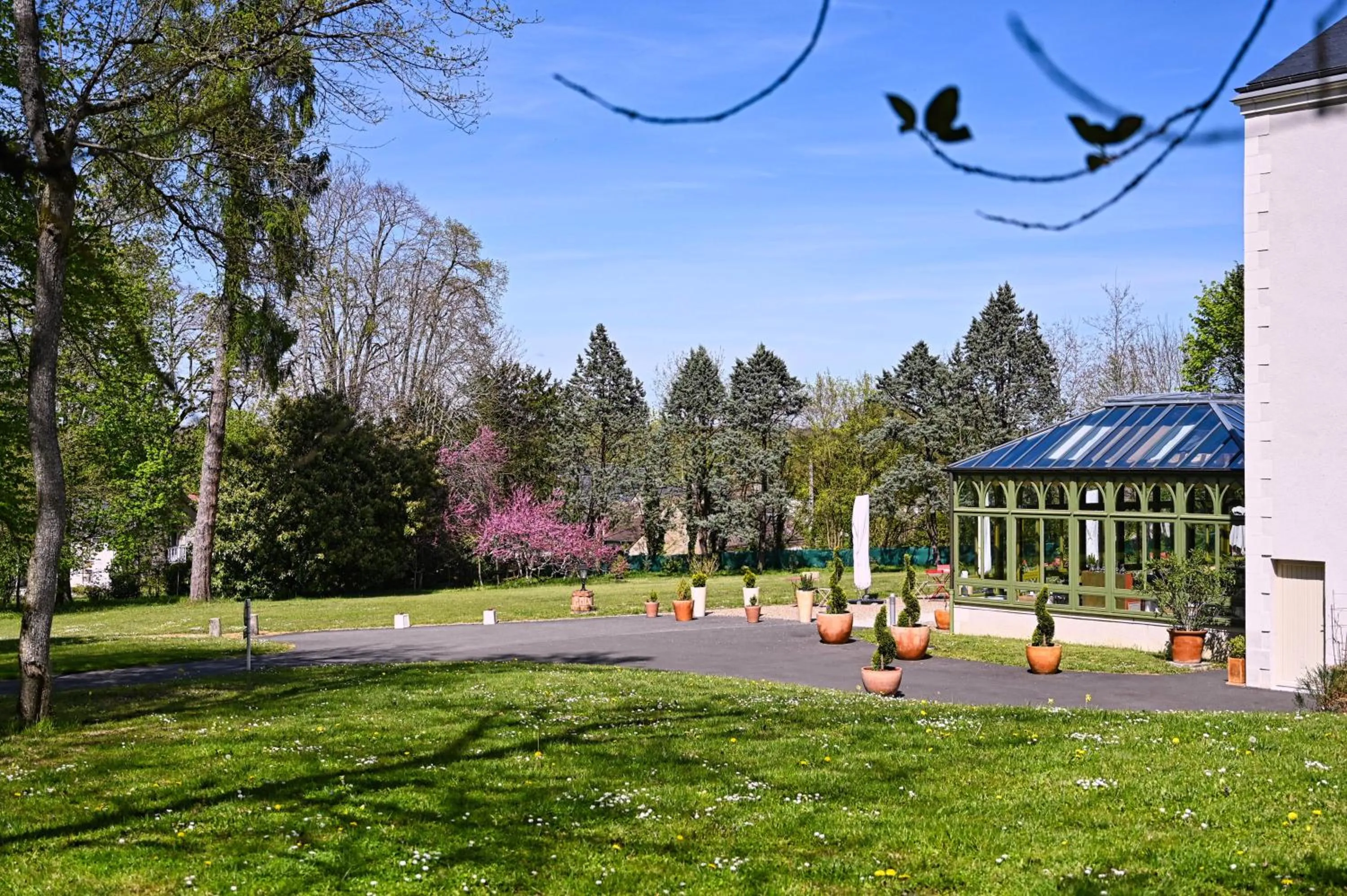 Garden view in Chateau de la Rozelle
