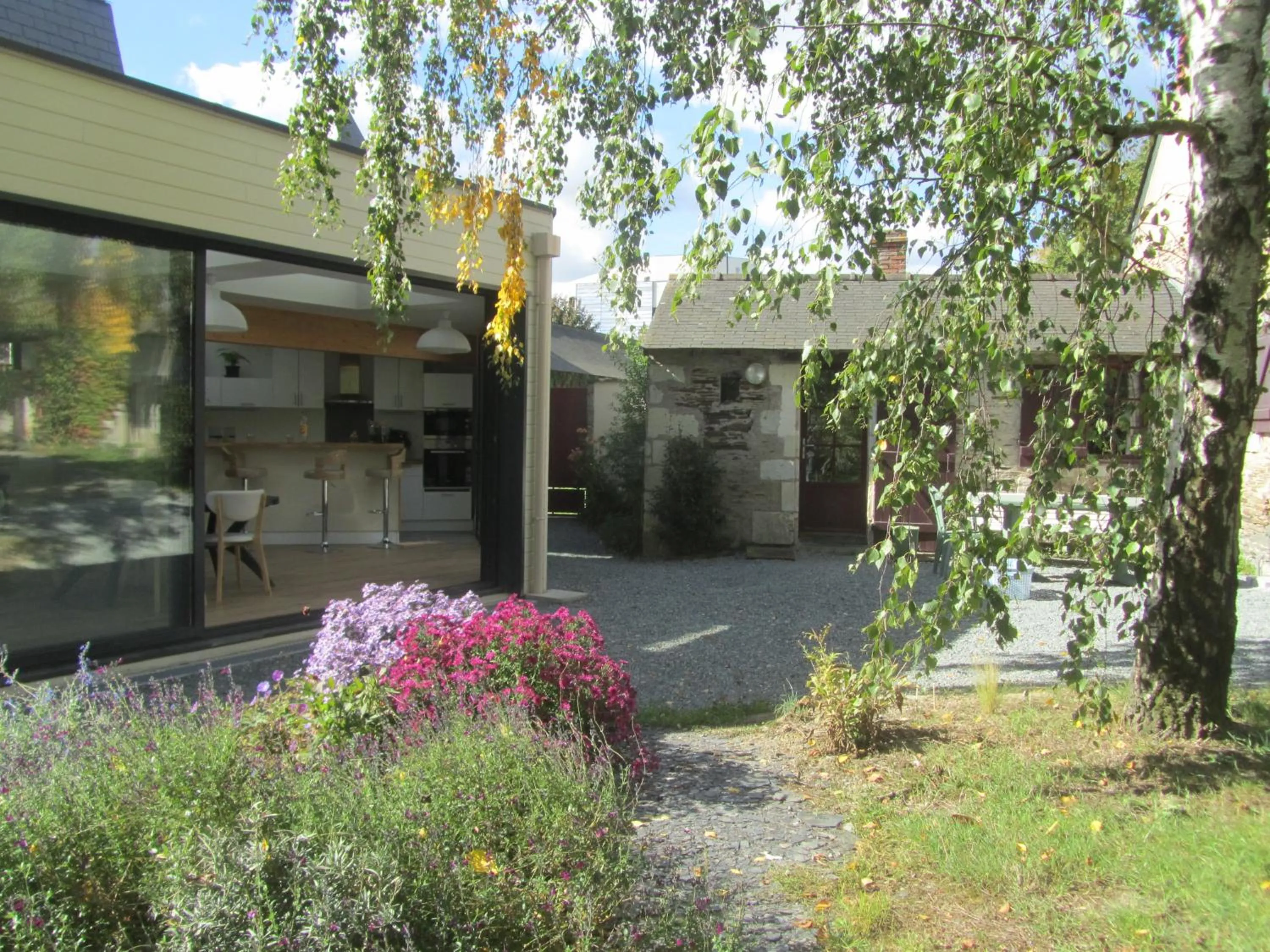 Garden view in La Petite Charnasserie