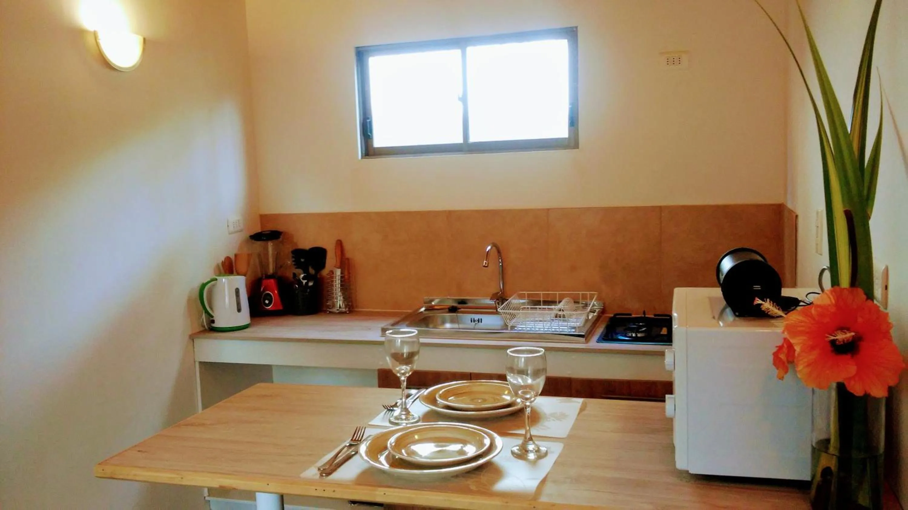 Kitchen or kitchenette in Cabañas Te Maori