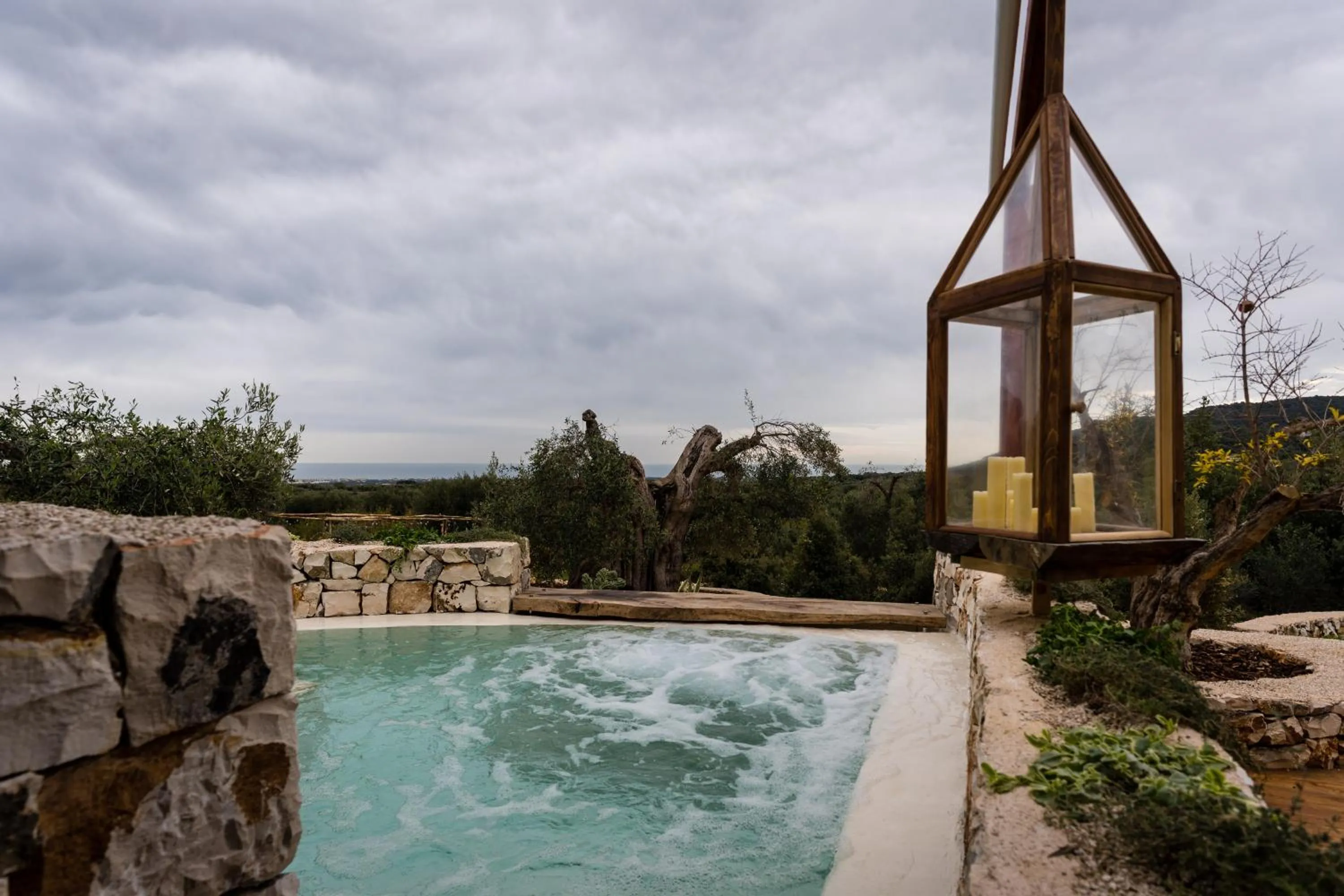 Pool view in Masseria Santa Teresa