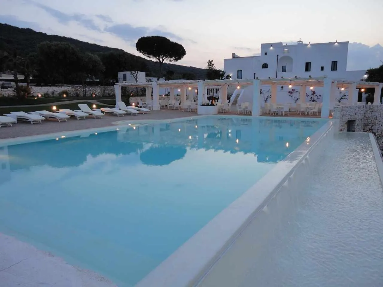 Pool view in Masseria Santa Teresa