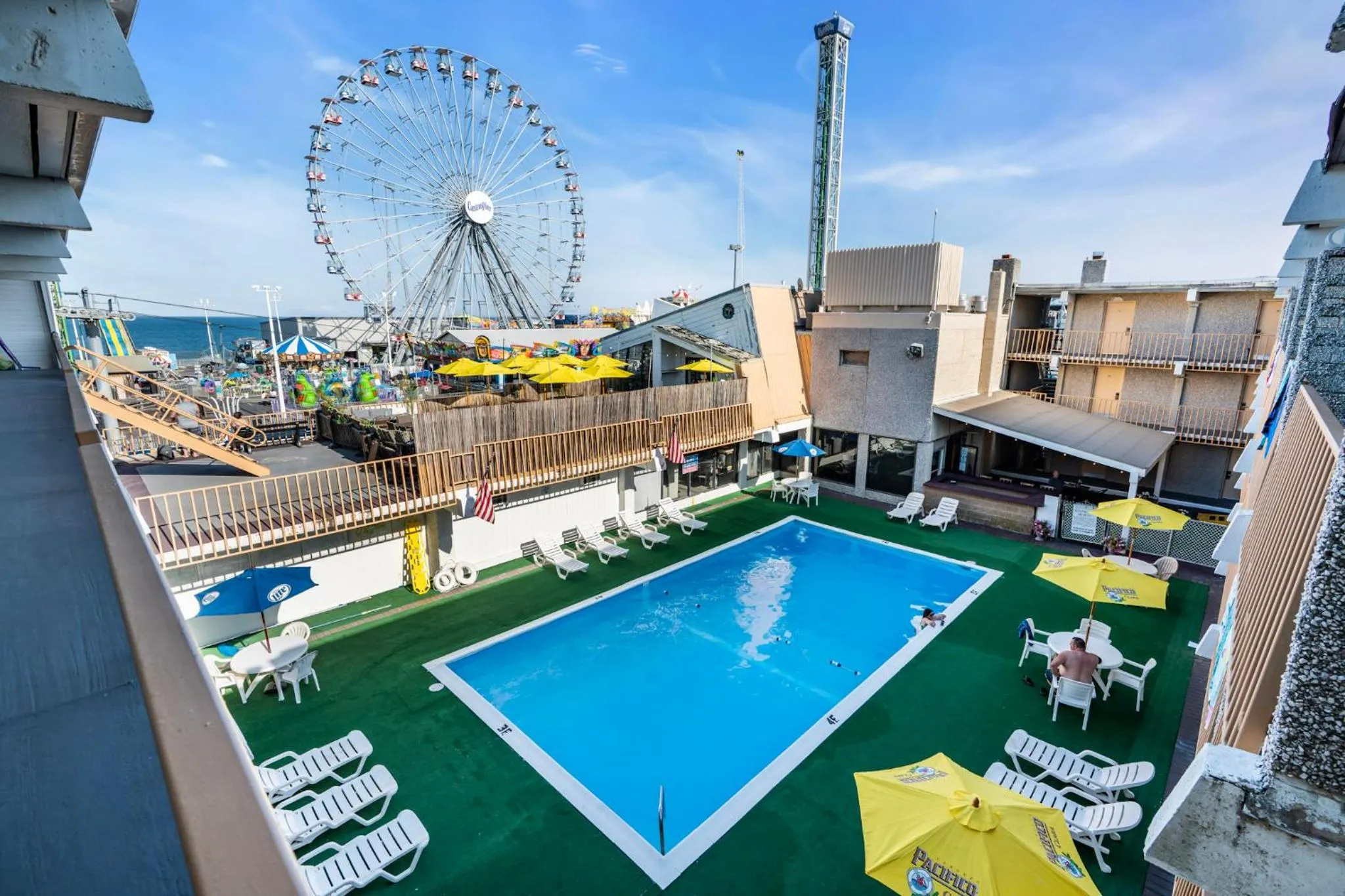 Pool view in Aztec Ocean Resort