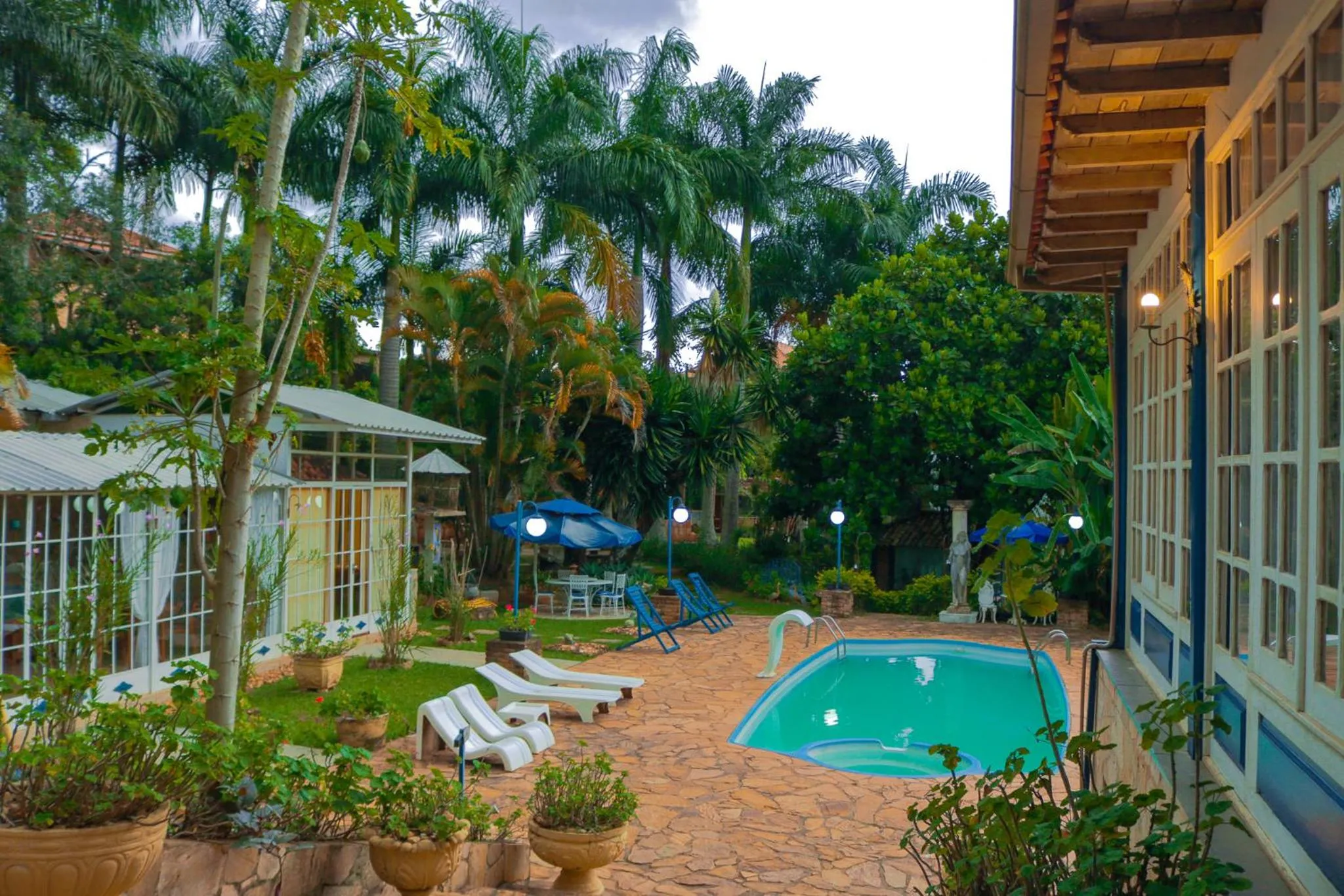 Pool view in Pousada Xica da Silva
