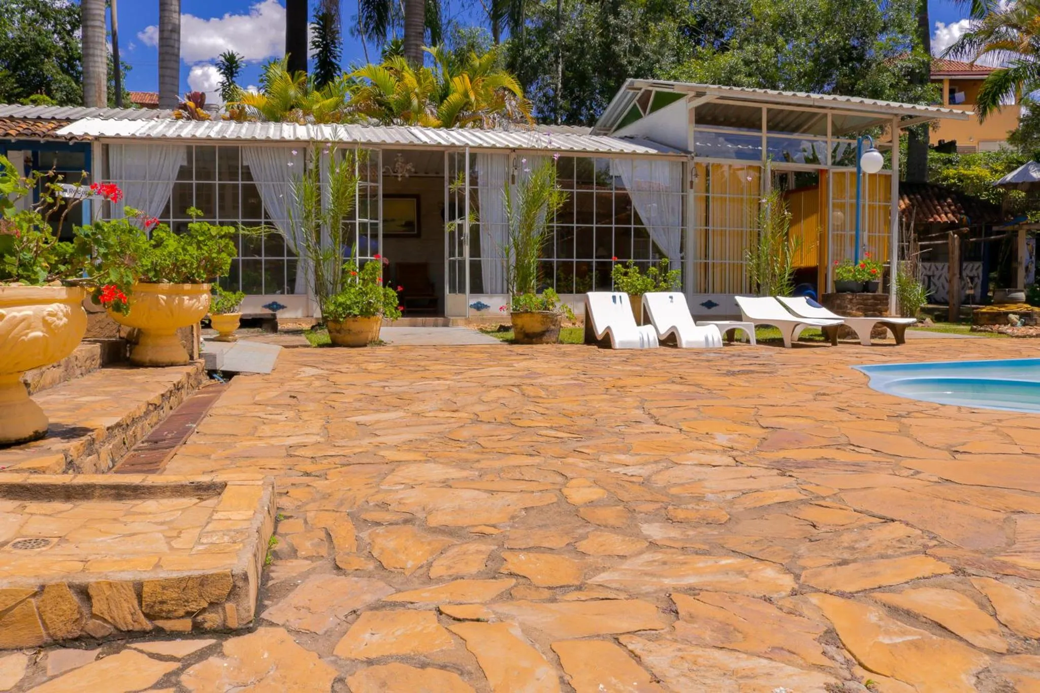 Patio in Pousada Xica da Silva