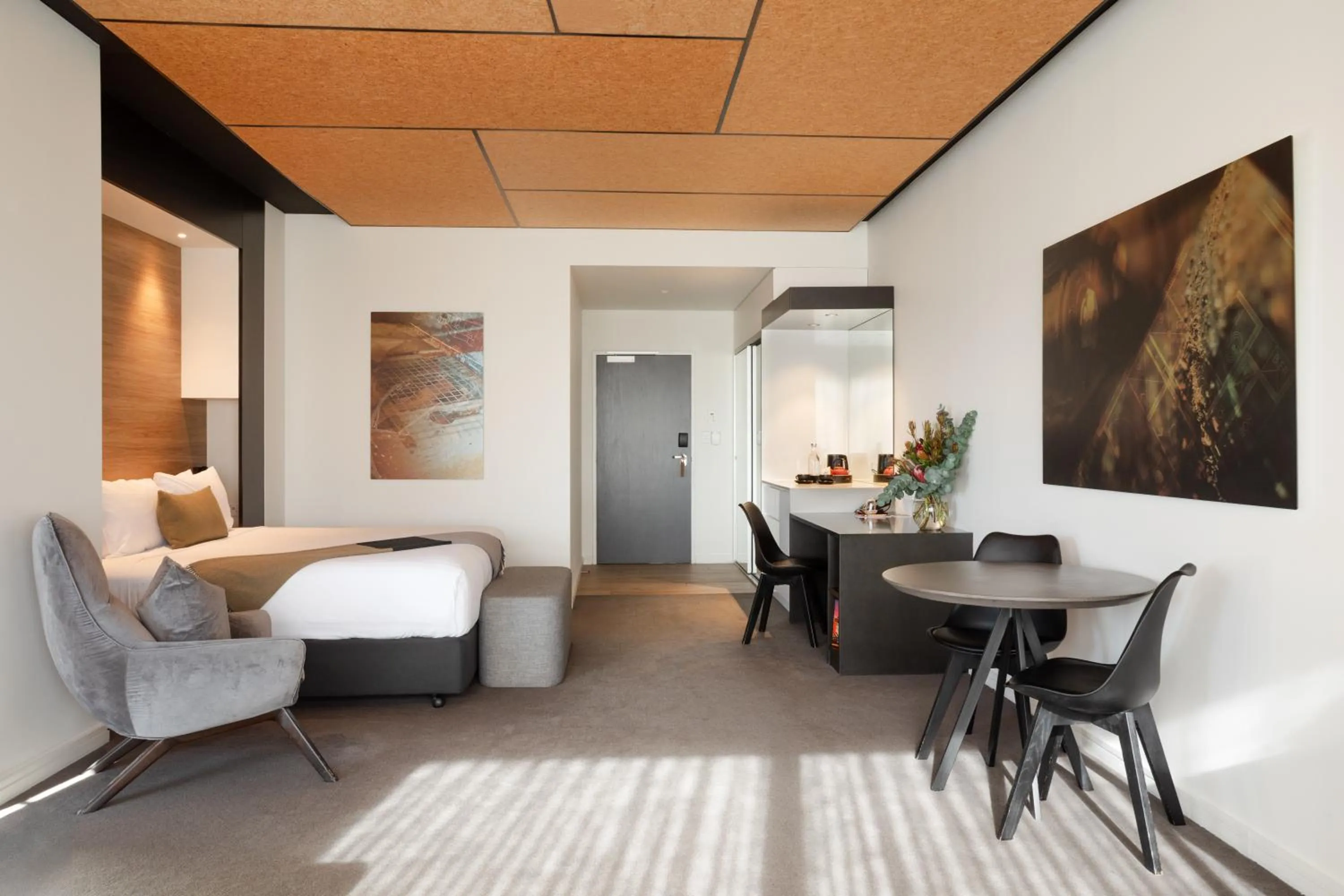 Seating area in Peppers Silo Launceston