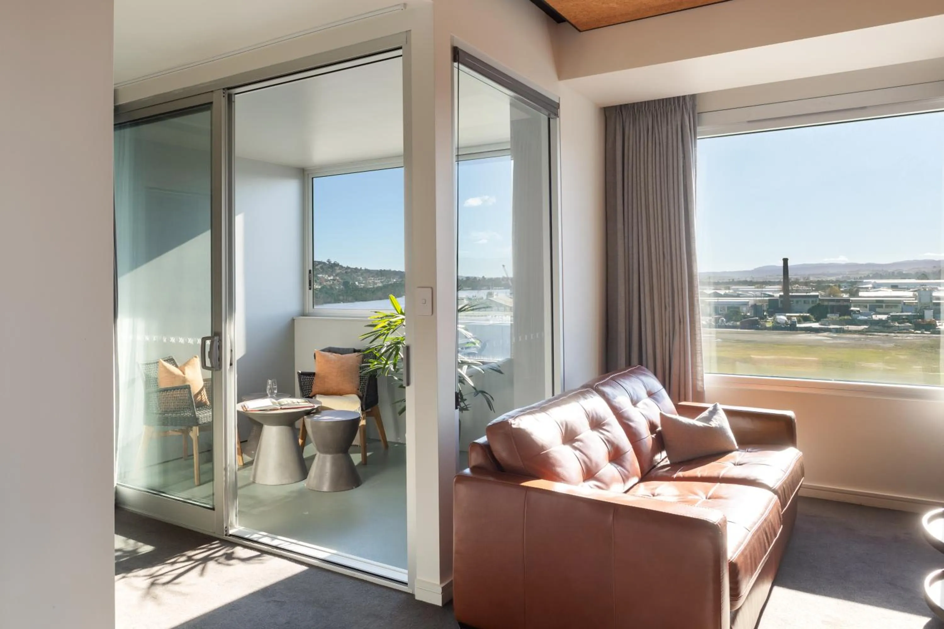 Seating area in Peppers Silo Launceston