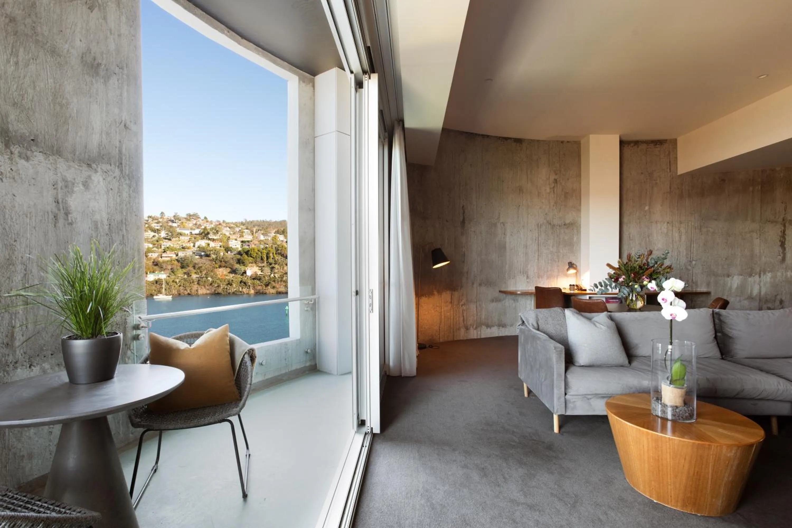 Seating area in Peppers Silo Launceston