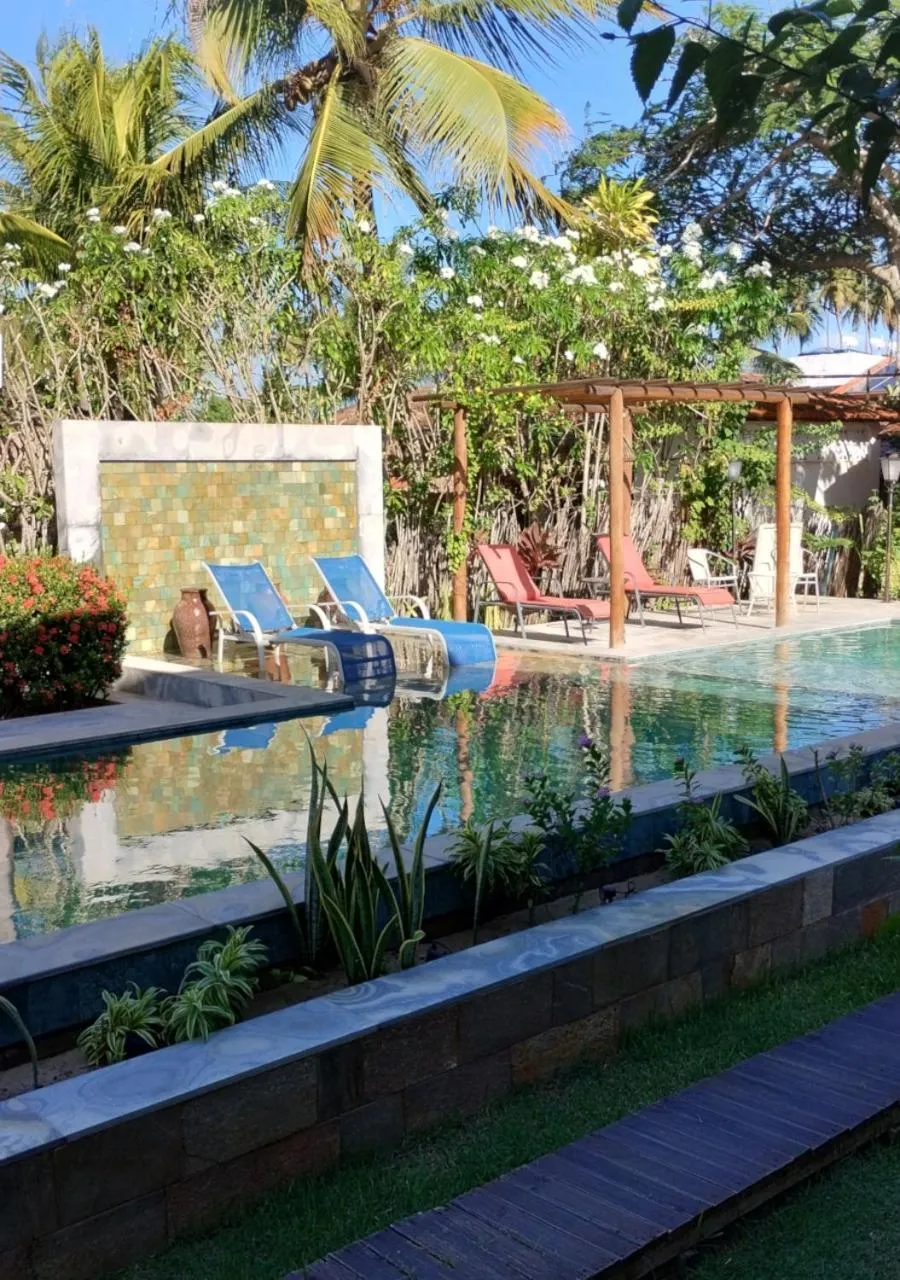 Pool view in Pousada Chantilly