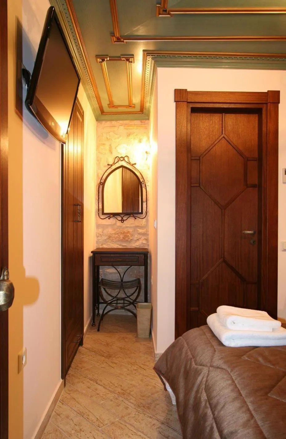 Decorative detail, Bed in Hagiati Guesthouse