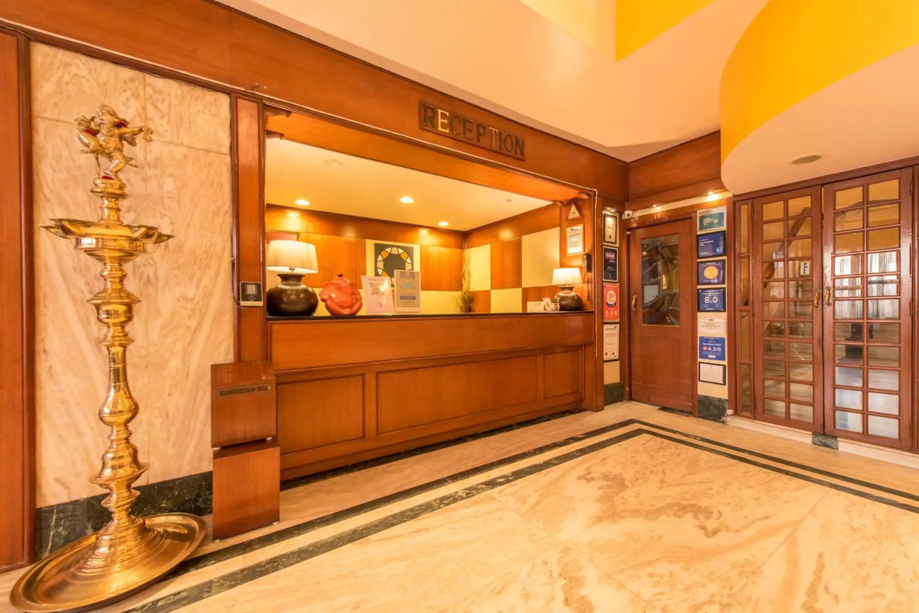 Lobby or reception in Bangalore Gate Hotel & Conferences Lobby or reception in Bangalore Gate Hotel & Conferences