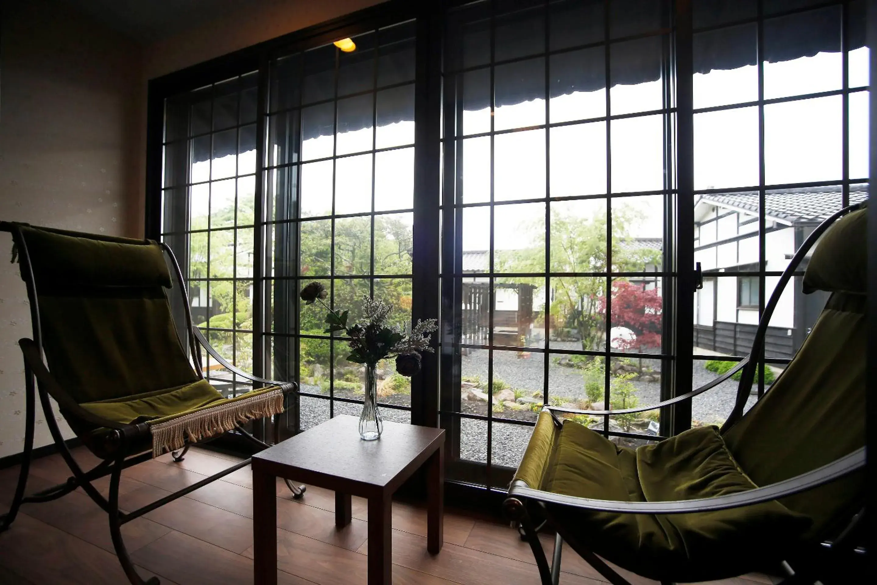 Inner courtyard view in Yufuin Lamp no Yado Inner courtyard view in Yufuin Lamp no Yado