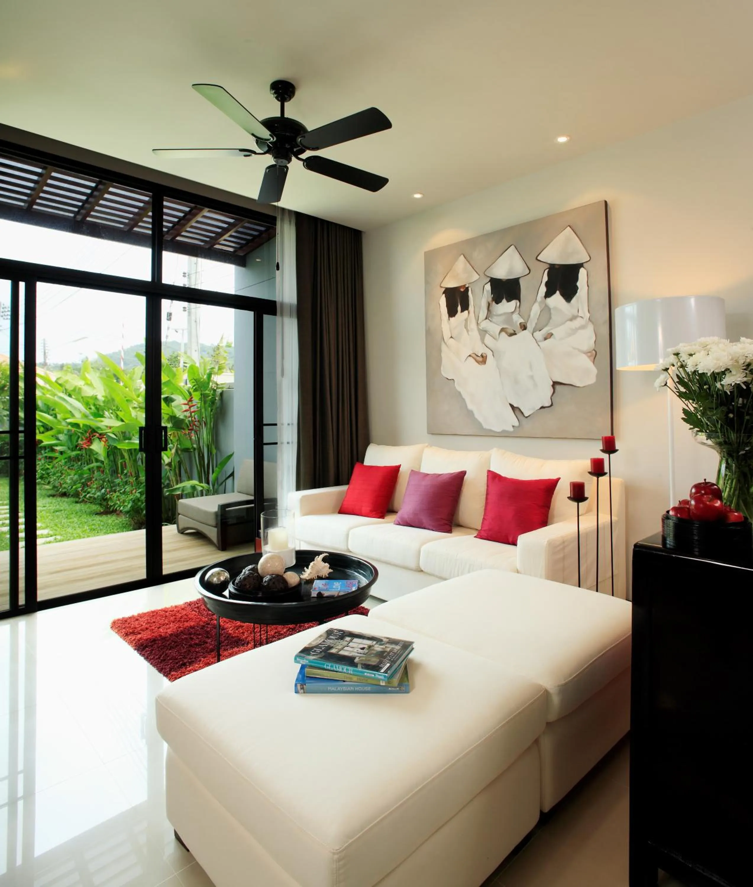 Living room, Bed in Two Villas HOLIDAY - Onyx Style Nai Harn Beach, Phuket