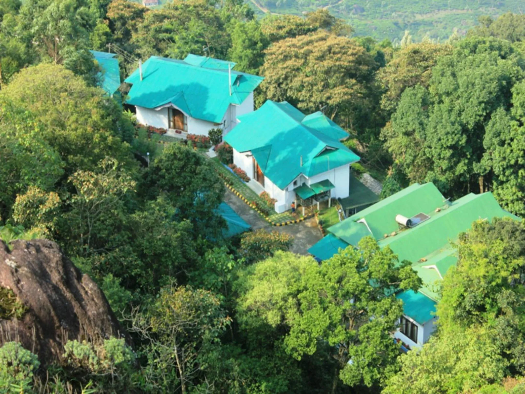 Bird's eye view in Deshadan Mountain Resort -The highest resort in Munnar