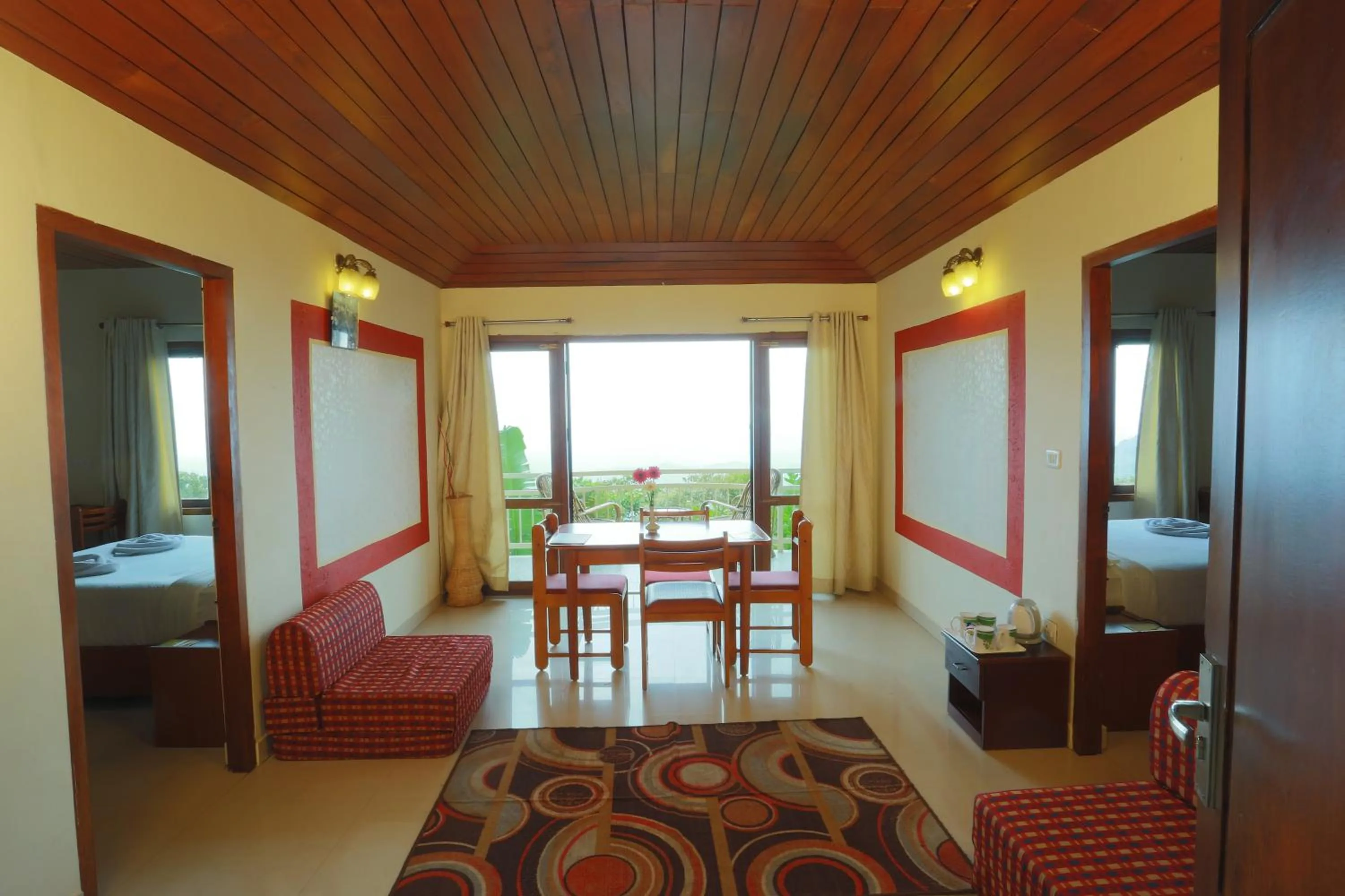 Bed in Deshadan Mountain Resort -The highest resort in Munnar