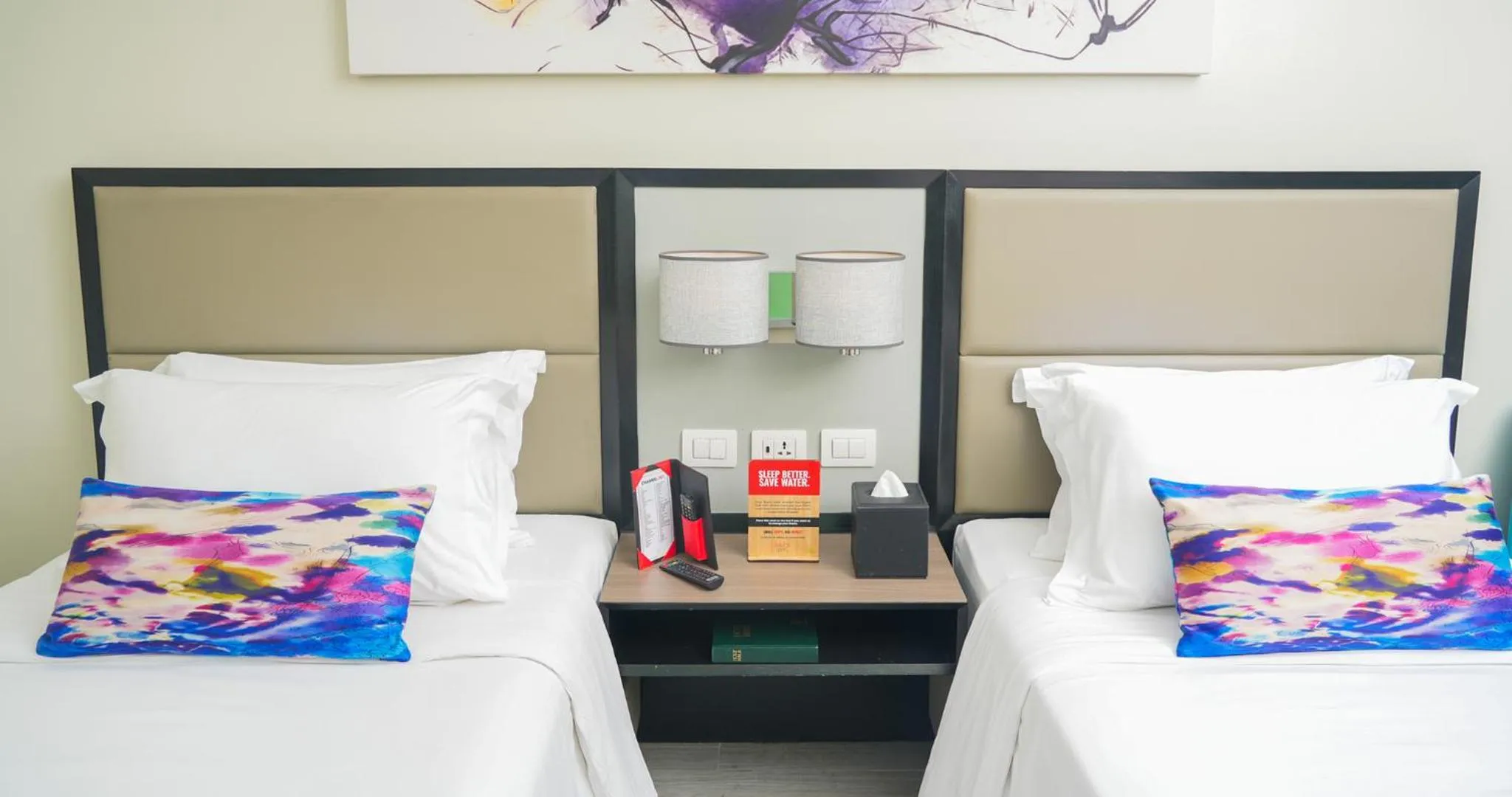 Bed in Savoy Hotel Manila near Airport NAIA Terminal 3 MNL