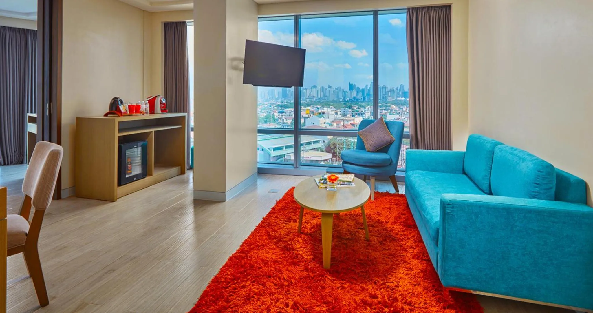 Living room in Savoy Hotel Manila near Airport NAIA Terminal 3 MNL