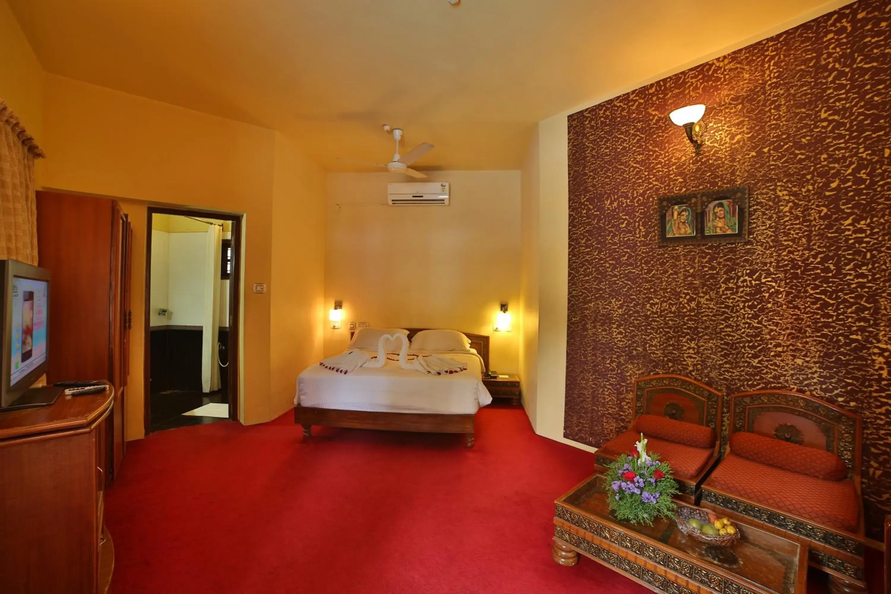 Bed in Deshadan Cliff & Beach Resort,Varkala Bed in Deshadan Cliff & Beach Resort,Varkala
