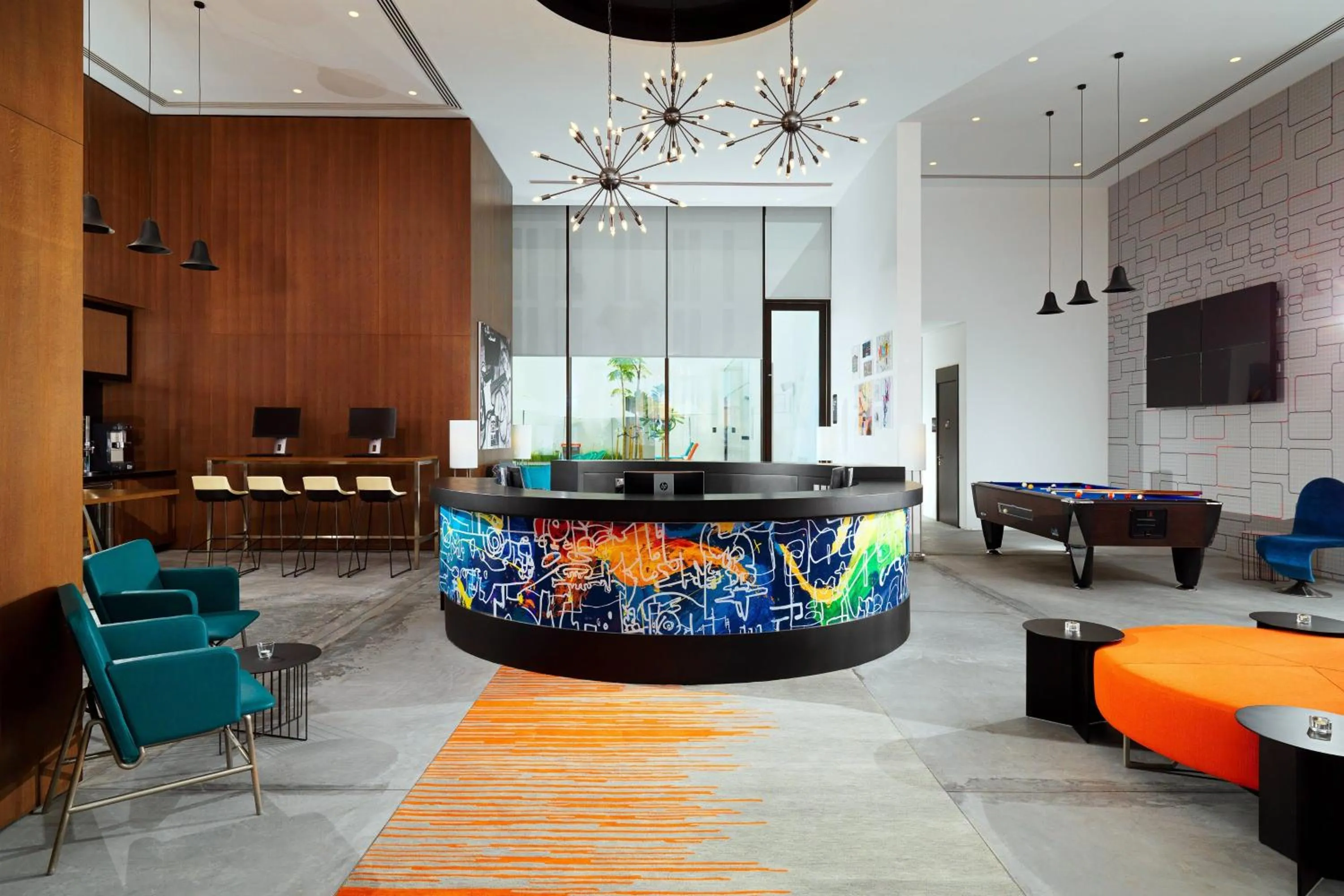 Lobby or reception in Aloft Me'aisam, Dubai