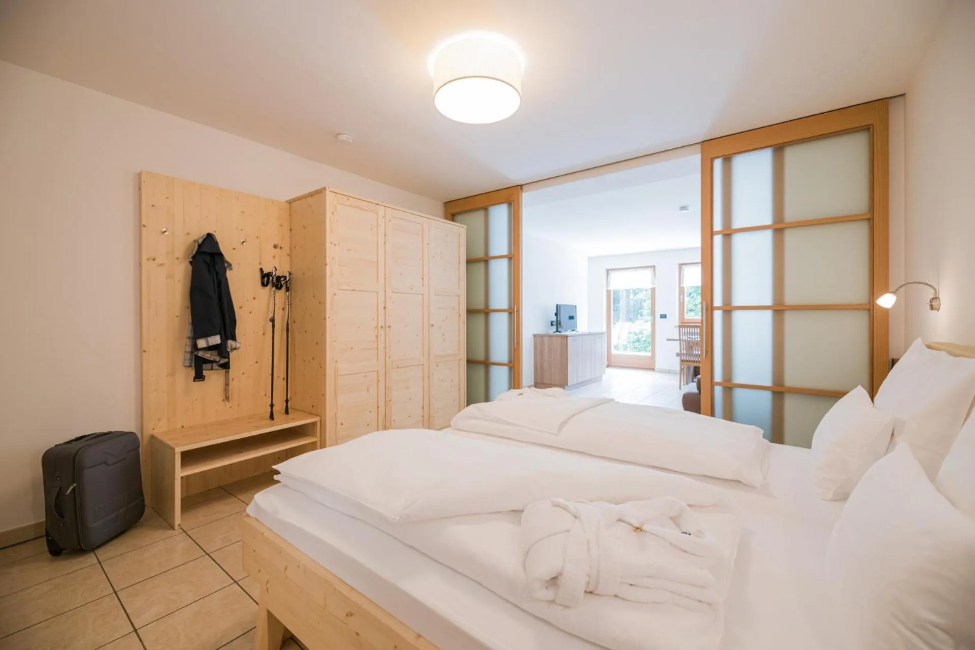 Living room, Bed in Residence Plan De Corones