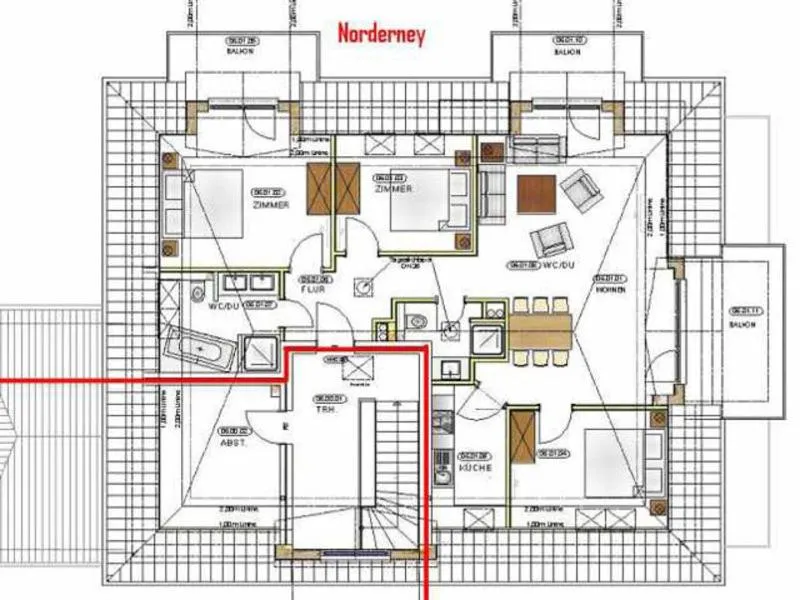 Floor plan in Appartementhaus Westwind