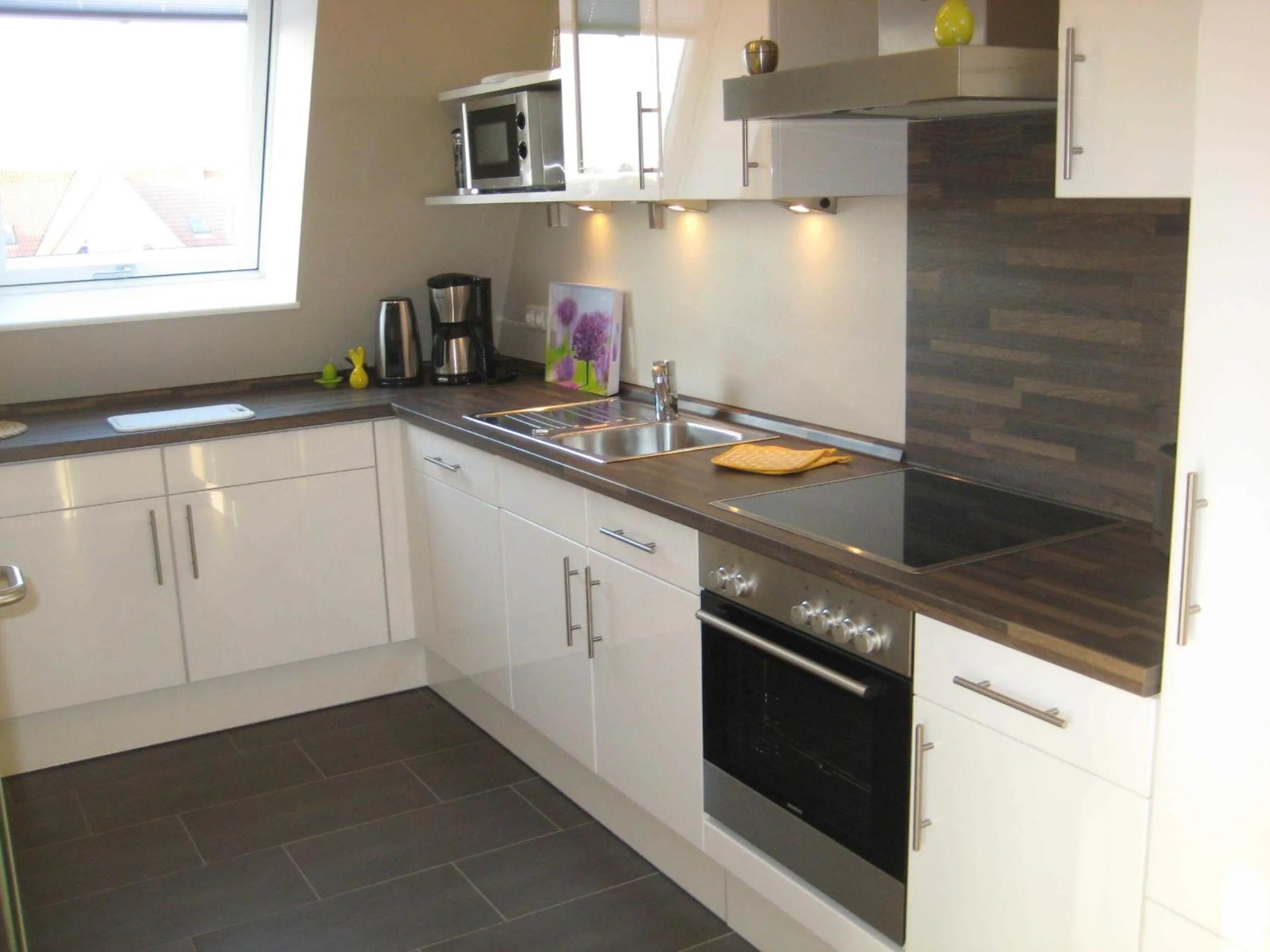Kitchen or kitchenette in Appartementhaus Westwind