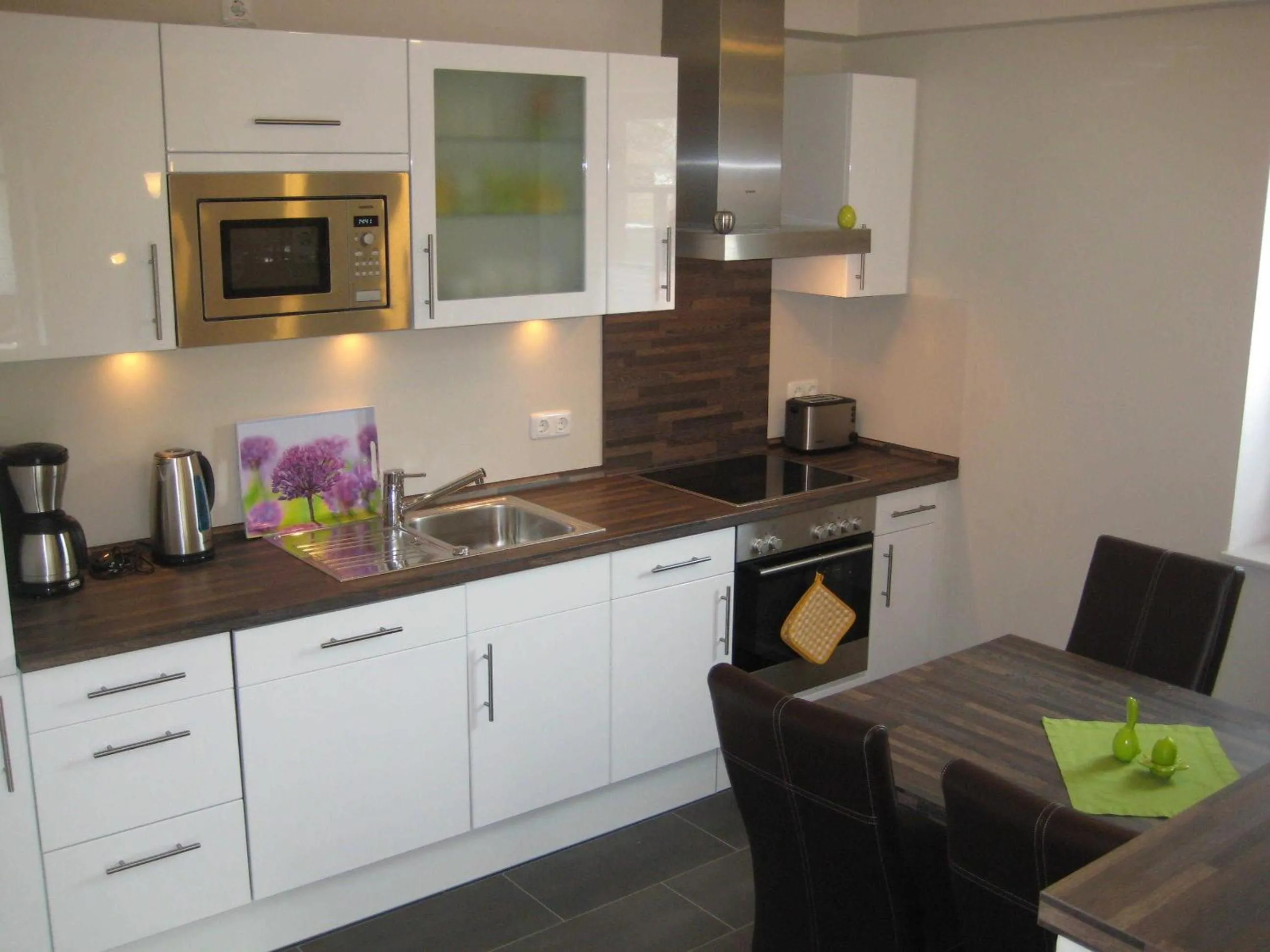 Kitchen or kitchenette in Appartementhaus Westwind