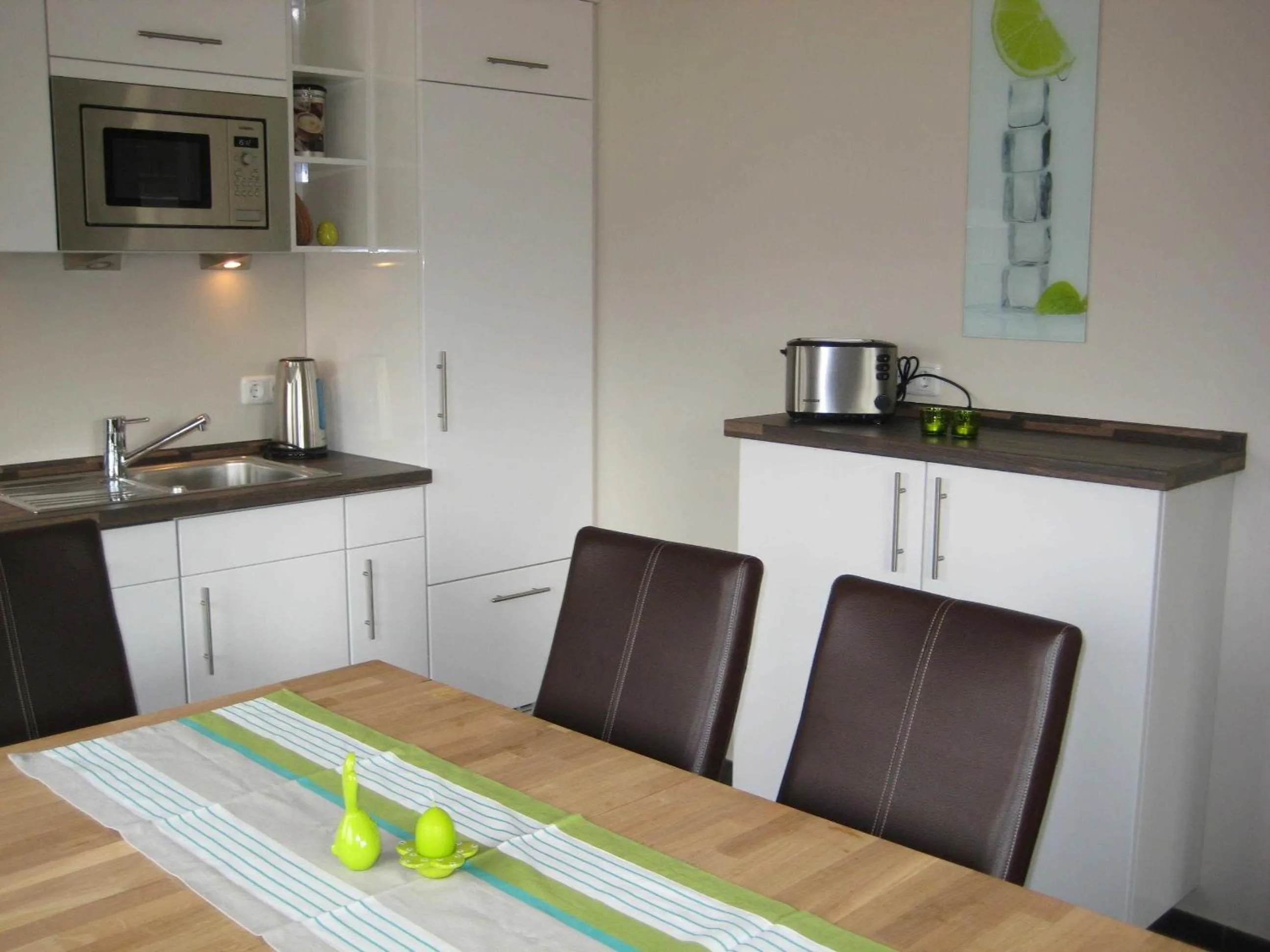 Kitchen or kitchenette in Appartementhaus Westwind