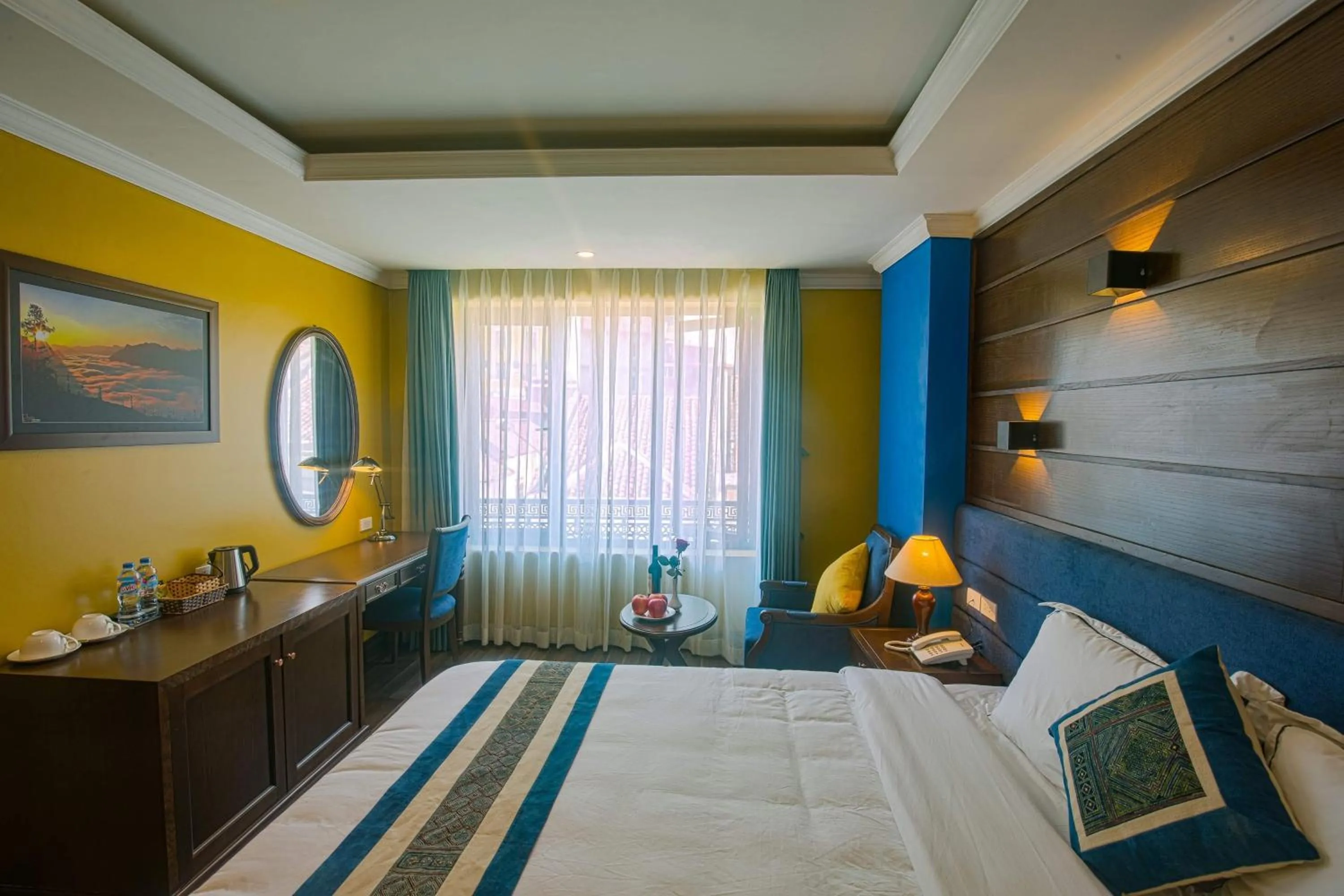 Decorative detail, Bed in Nomadtrails Boutique Sapa Hotel