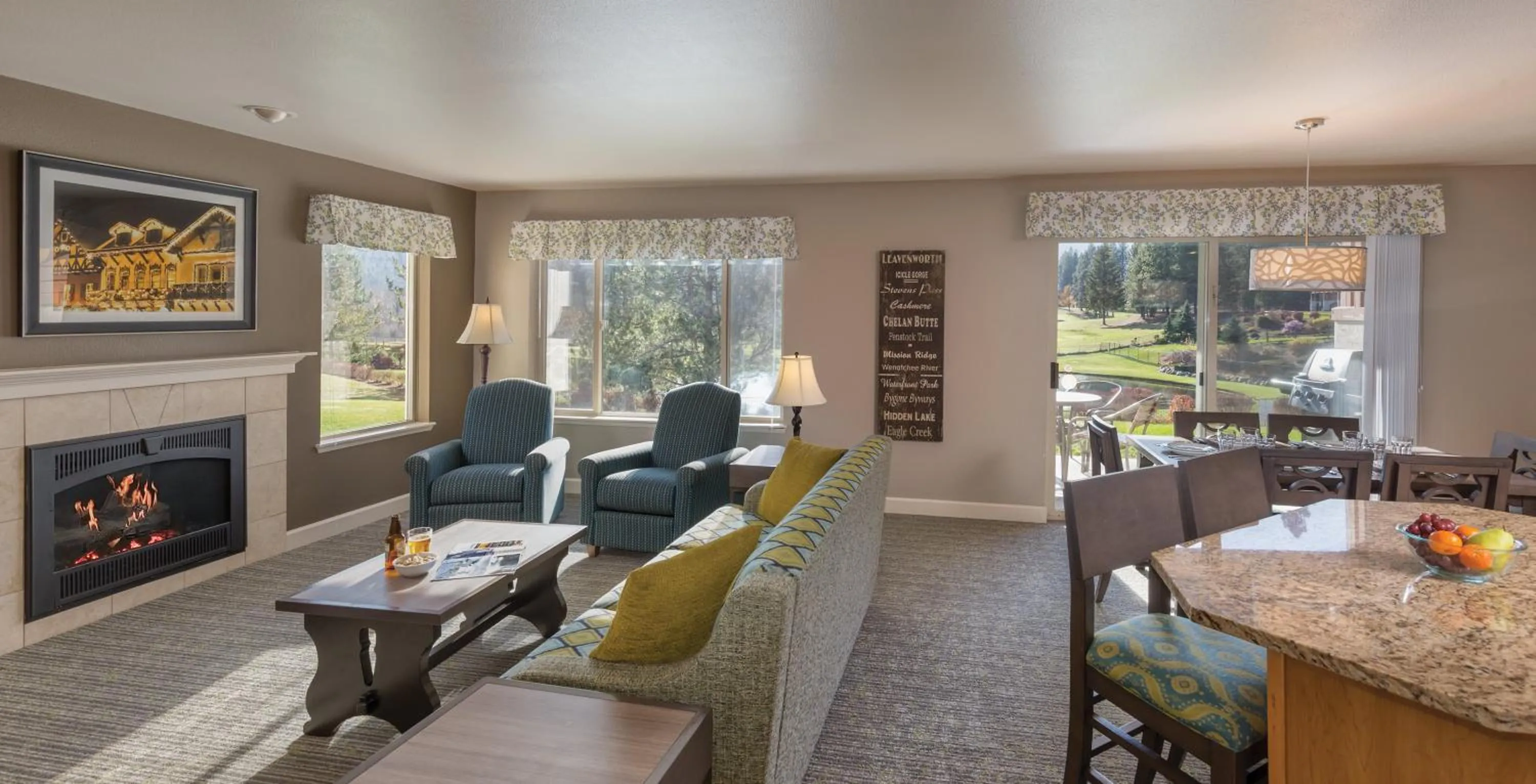 Living room in WorldMark Leavenworth