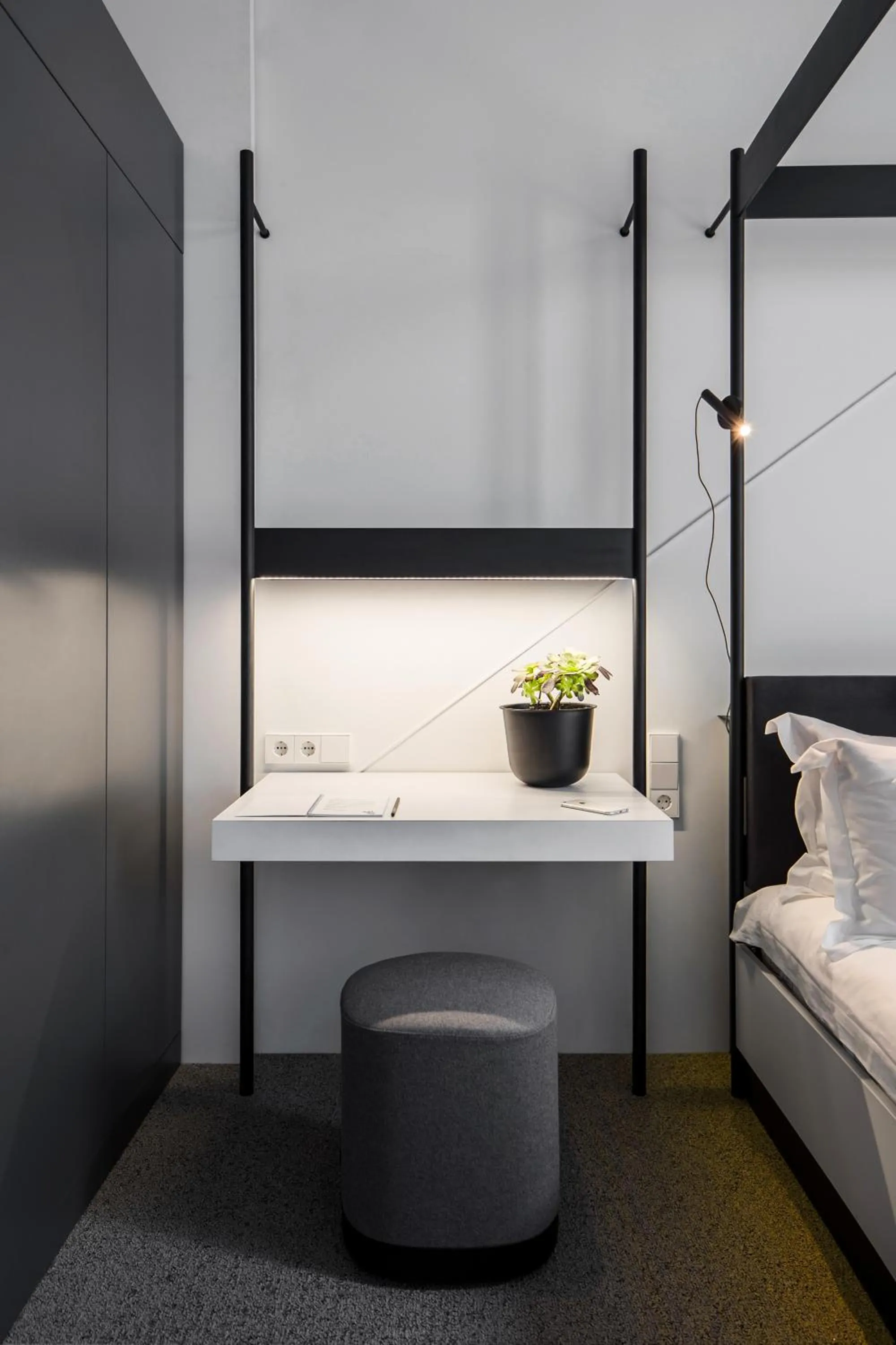 Decorative detail, Bed in BURSA Hotel Kyiv